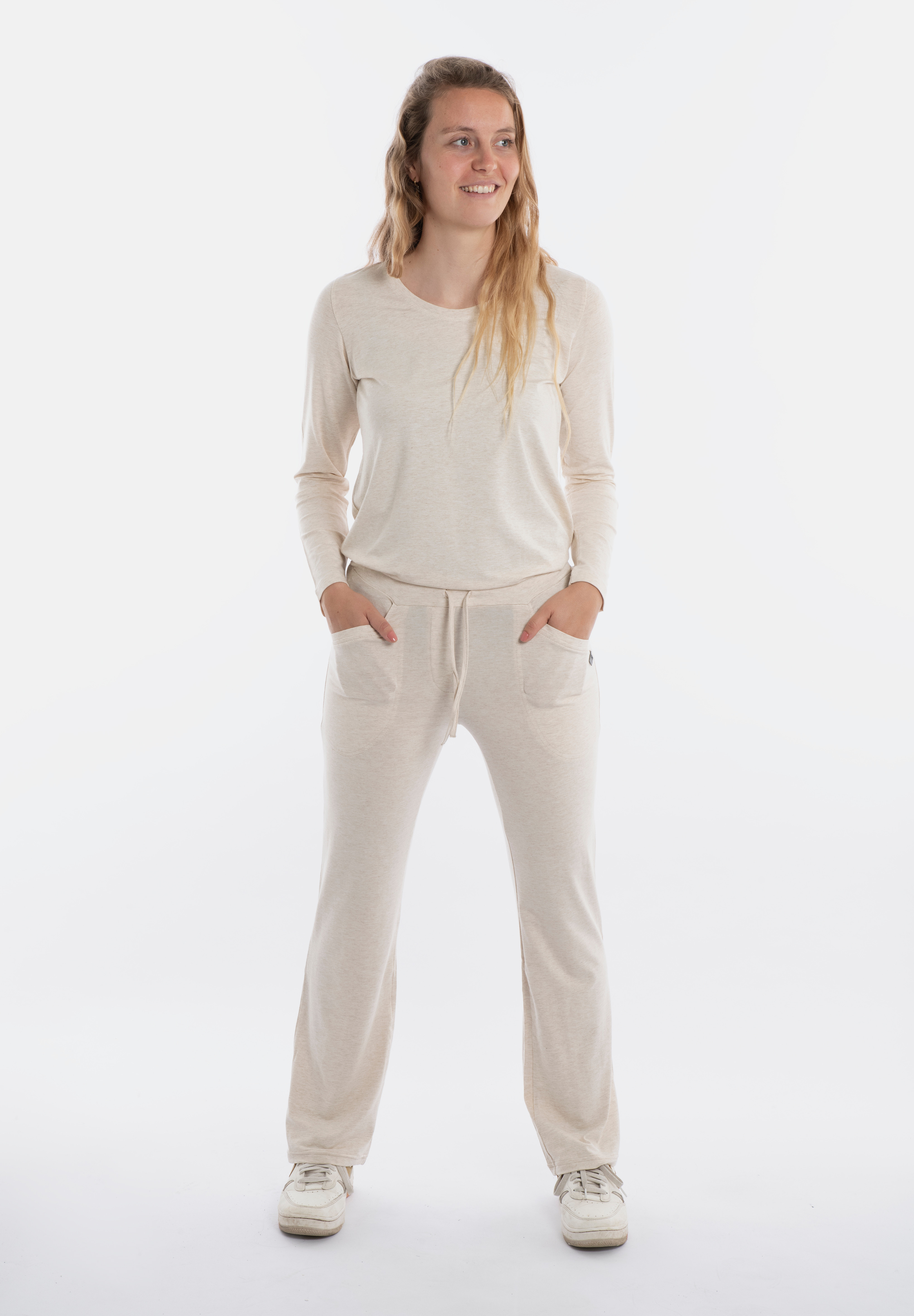Lily Shirt Beige - S - Lange Mouwen