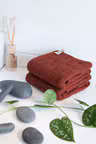 Ivy Premium Knitted Towel Rust - 50x100