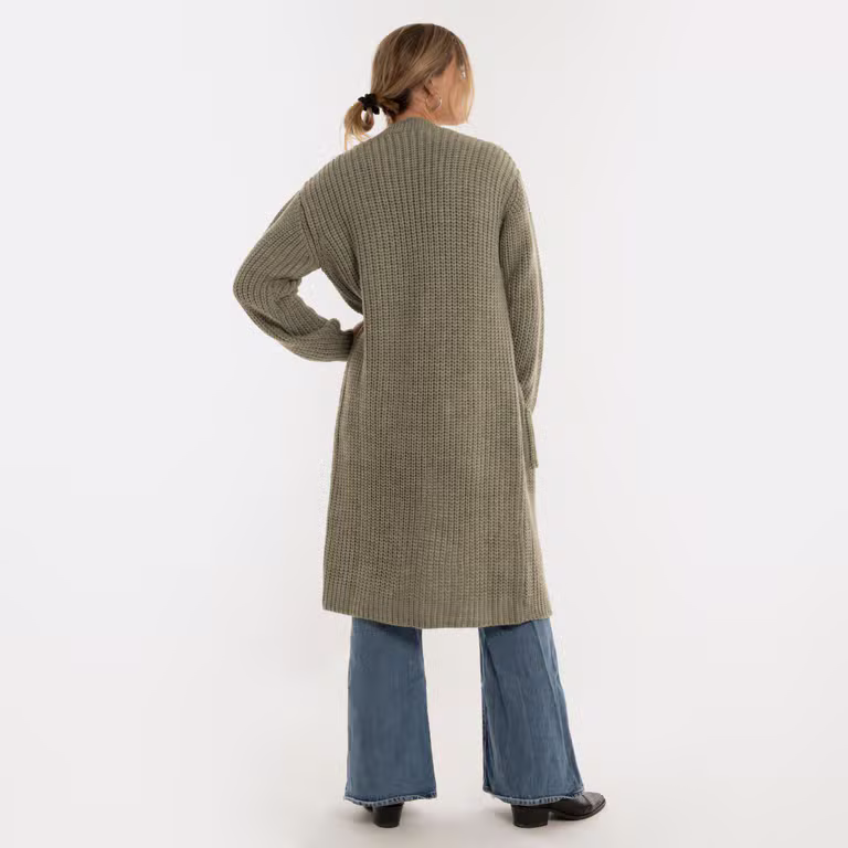 Marlo Long Knitted Cardigan Urban Green - 36/38