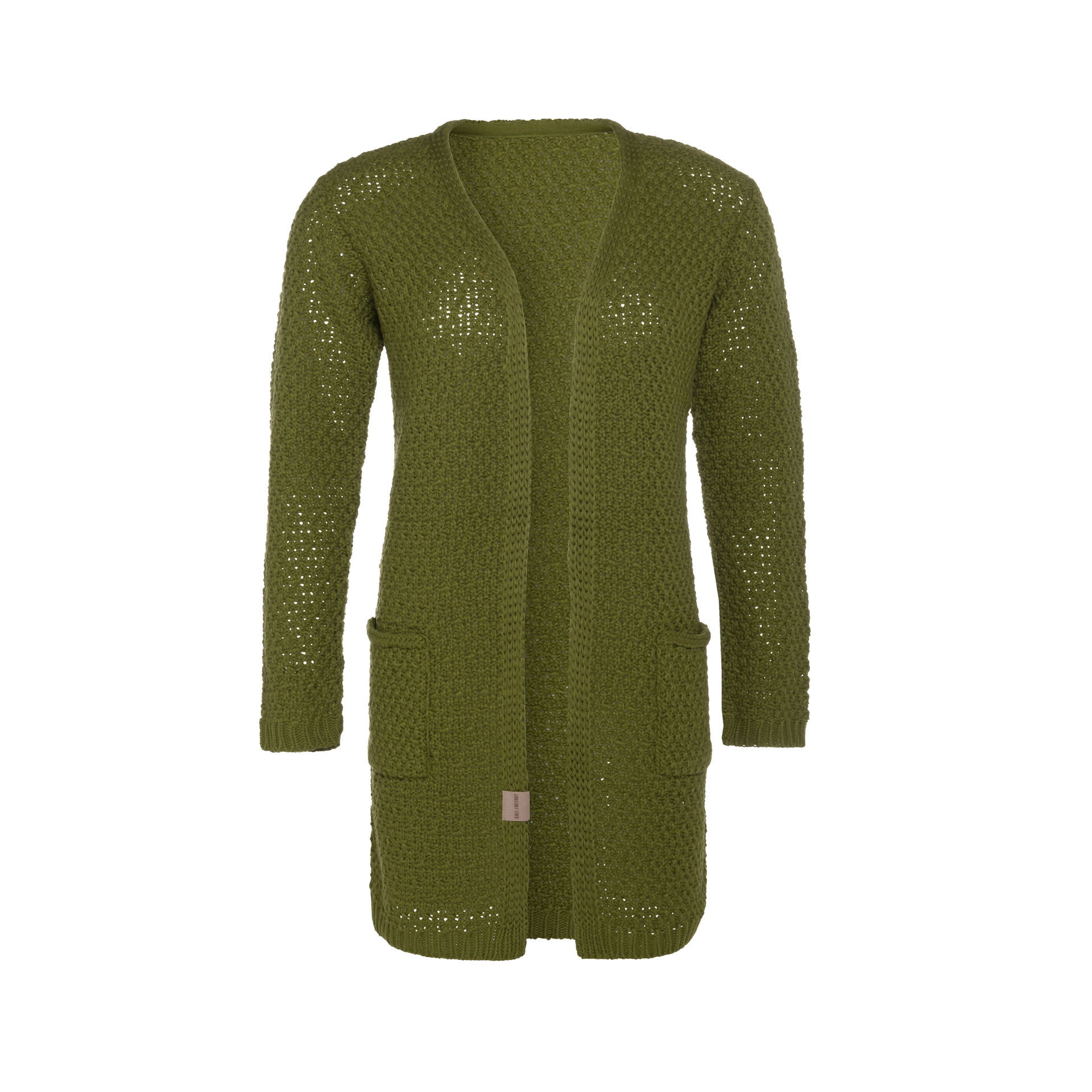 Luna Strickjacke Moosgrün - 36/38 - Mit Taschen