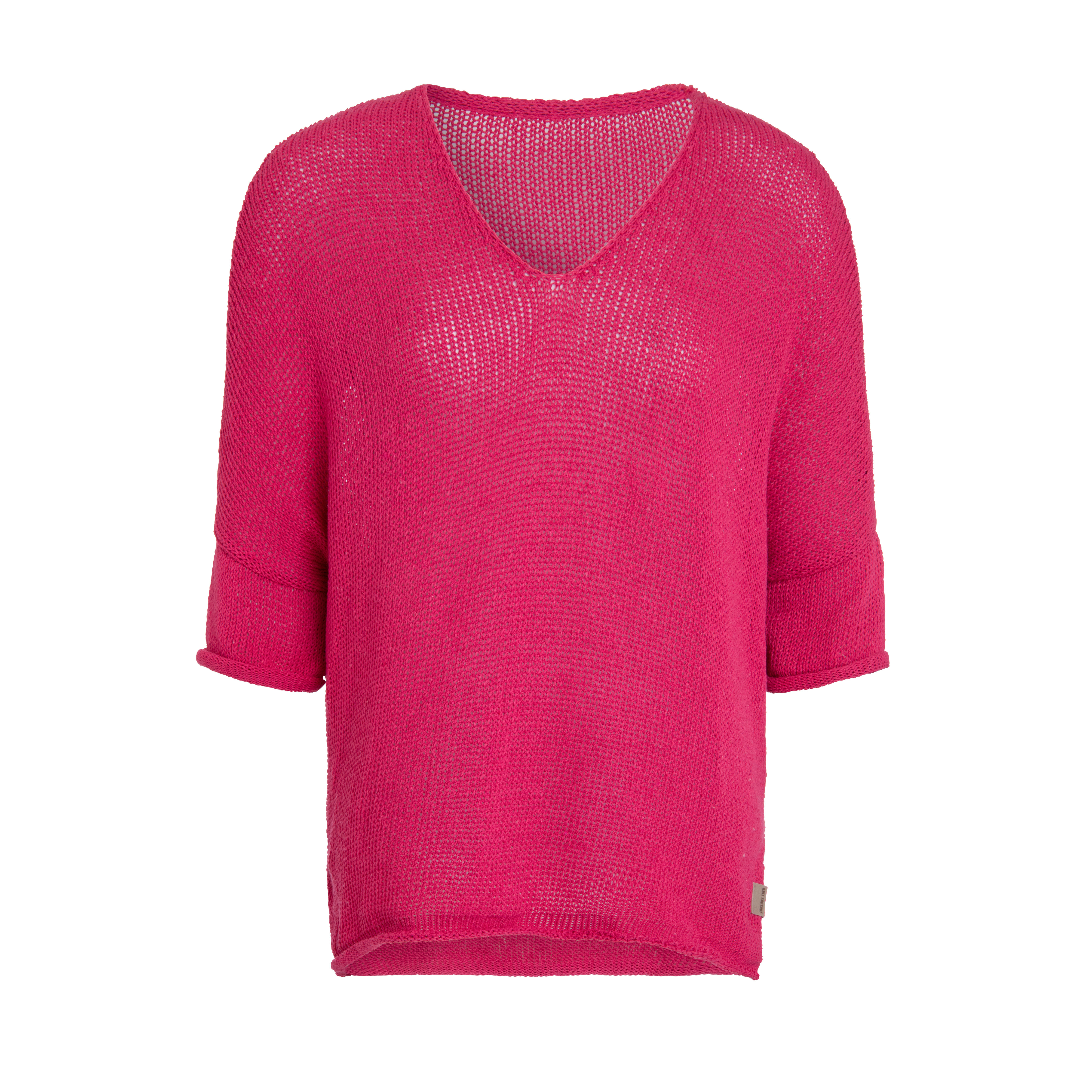 Jasmin Strickpullover V-Ausschnitt Fuchsia - 36/44