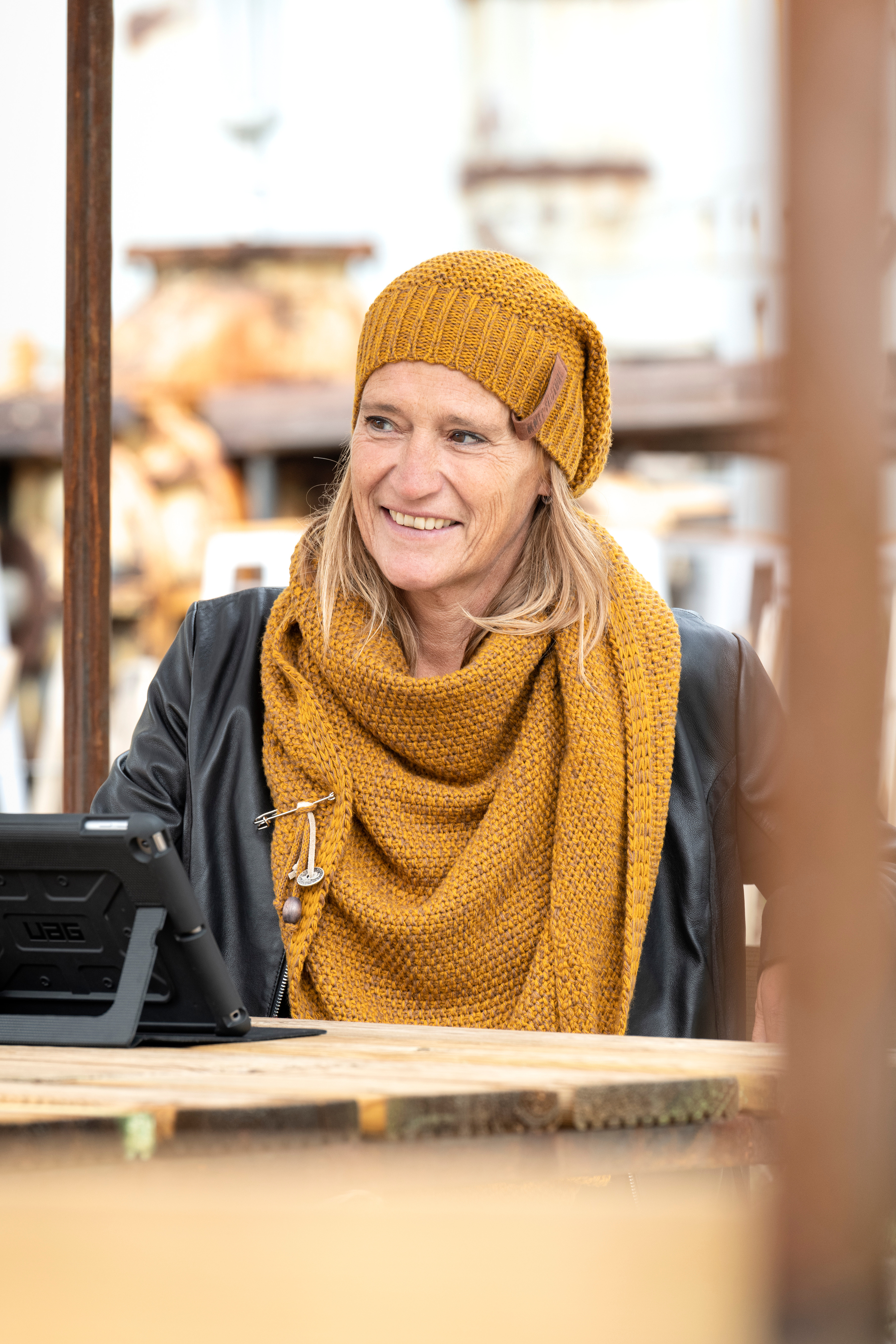 Coco Omslagdoek Oker/Tobacco