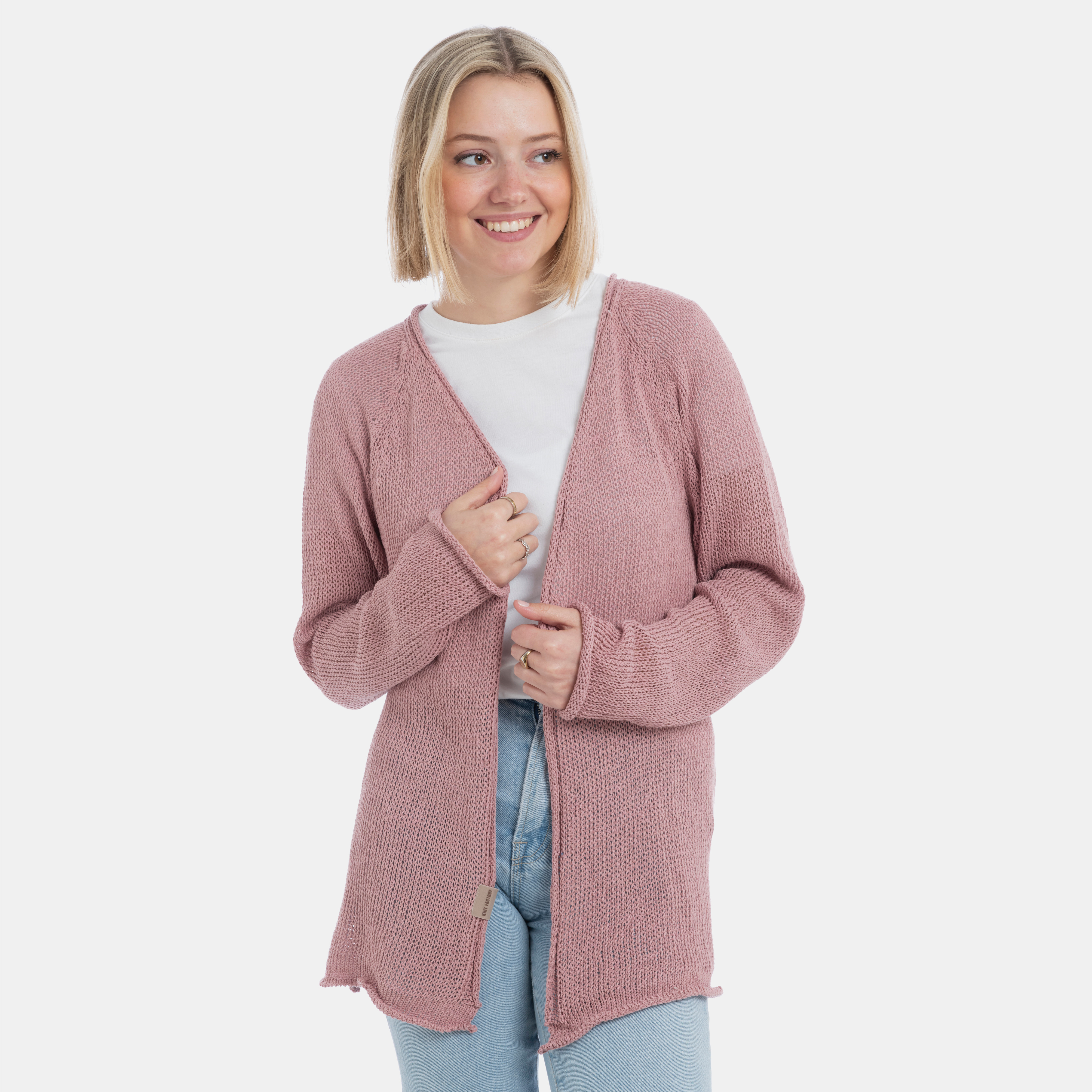 Jasmin Short Knitted Cardigan Old Pink - 36/38 Jasmin Short Knitted Cardigan Old Pink - 36/38