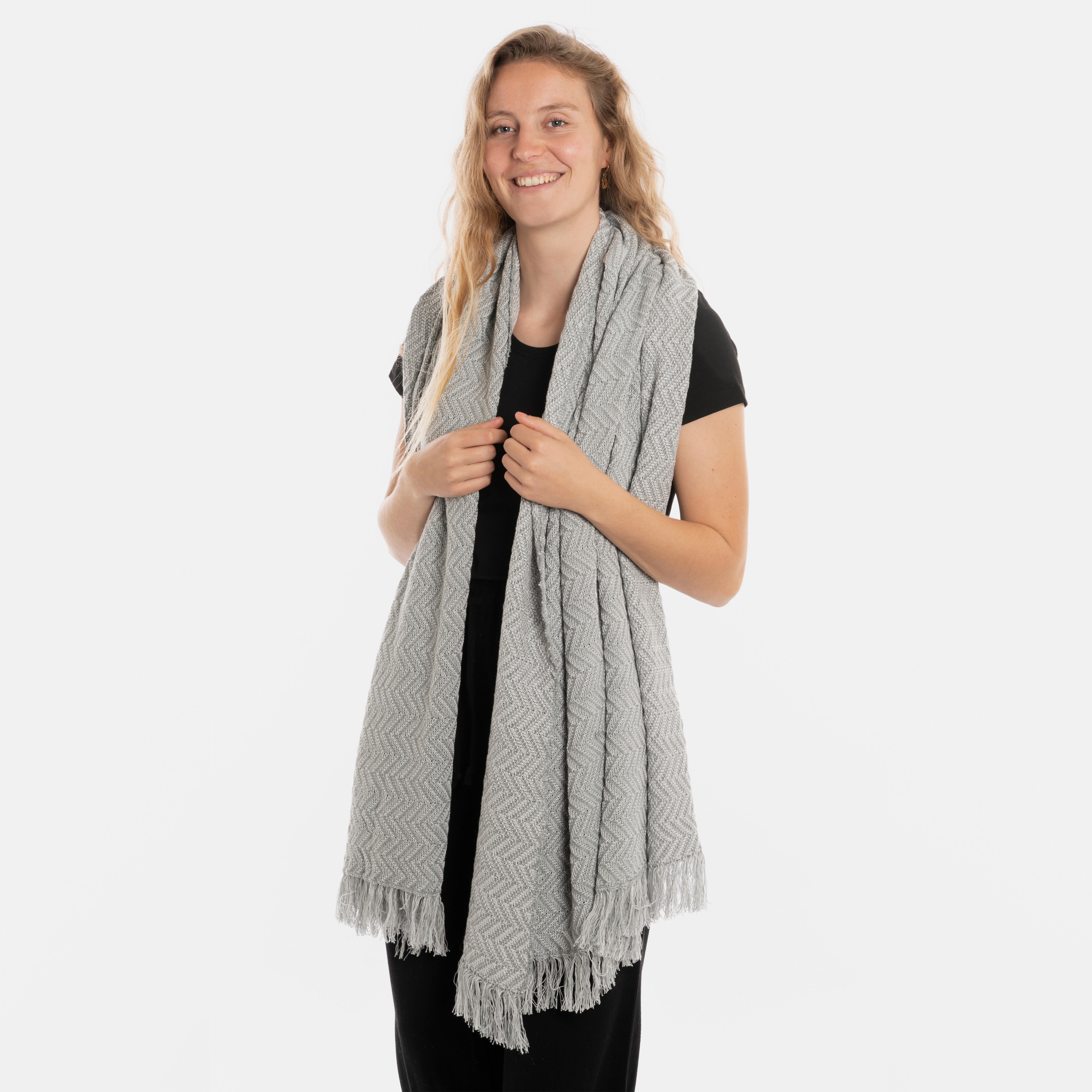 Soleil Schal Bright Grey/Grau
