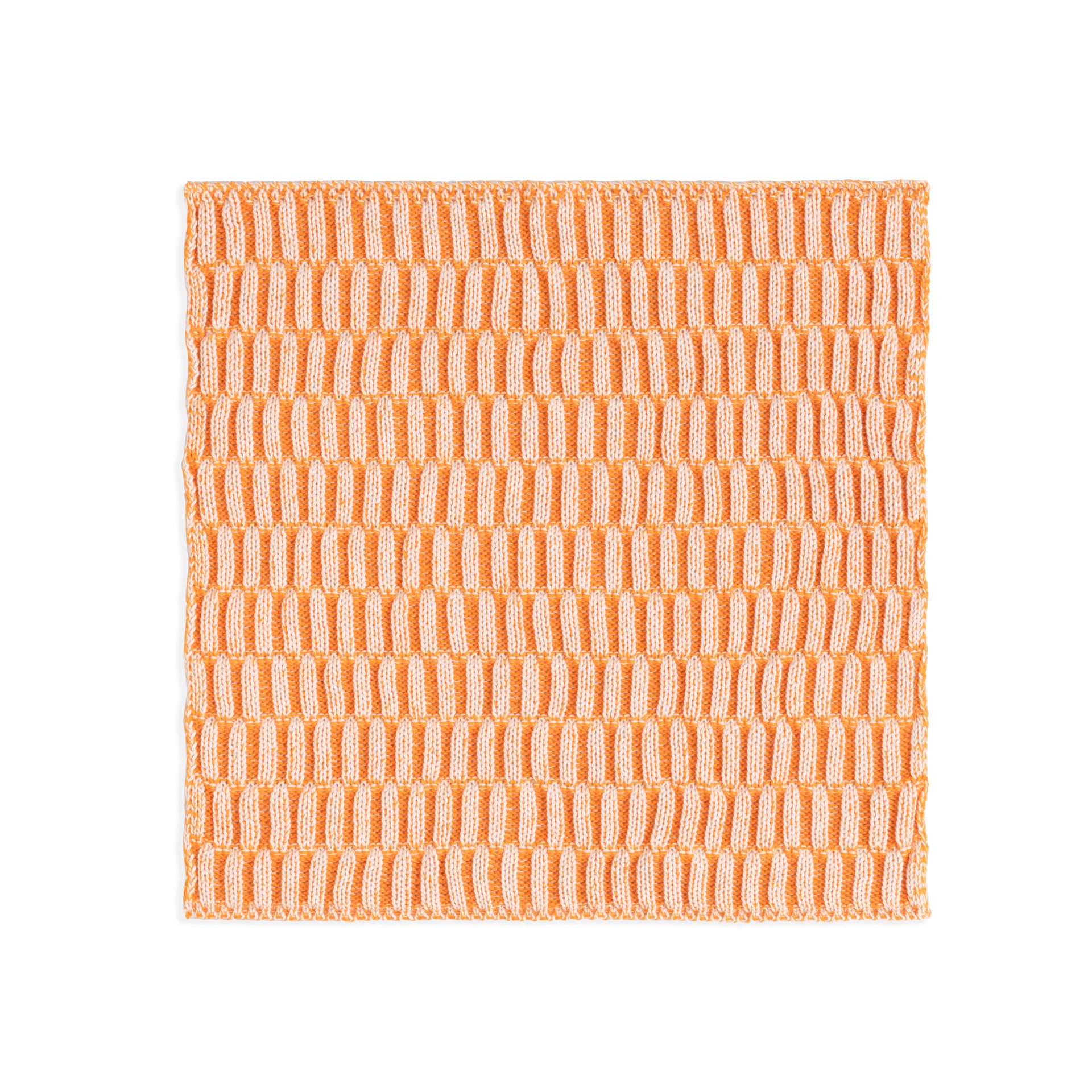 Vaatdoek Block Ecru/Orange