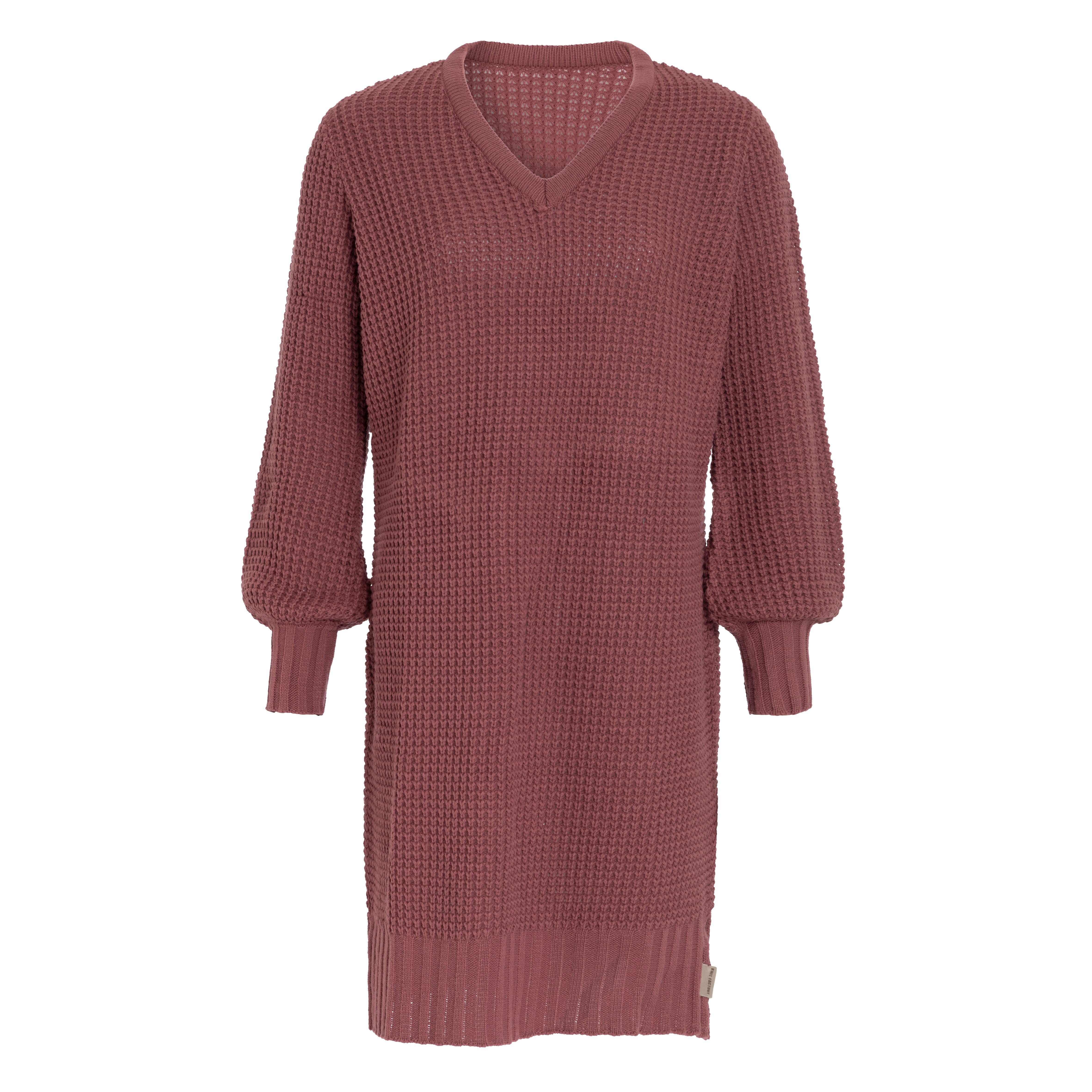 Robin Gebreide Jurk Stone Red - 36/38 - V-hals