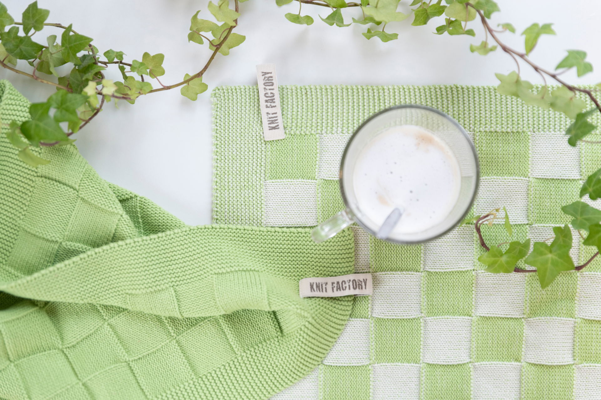 Set de Table Block Ecru/Spring Green