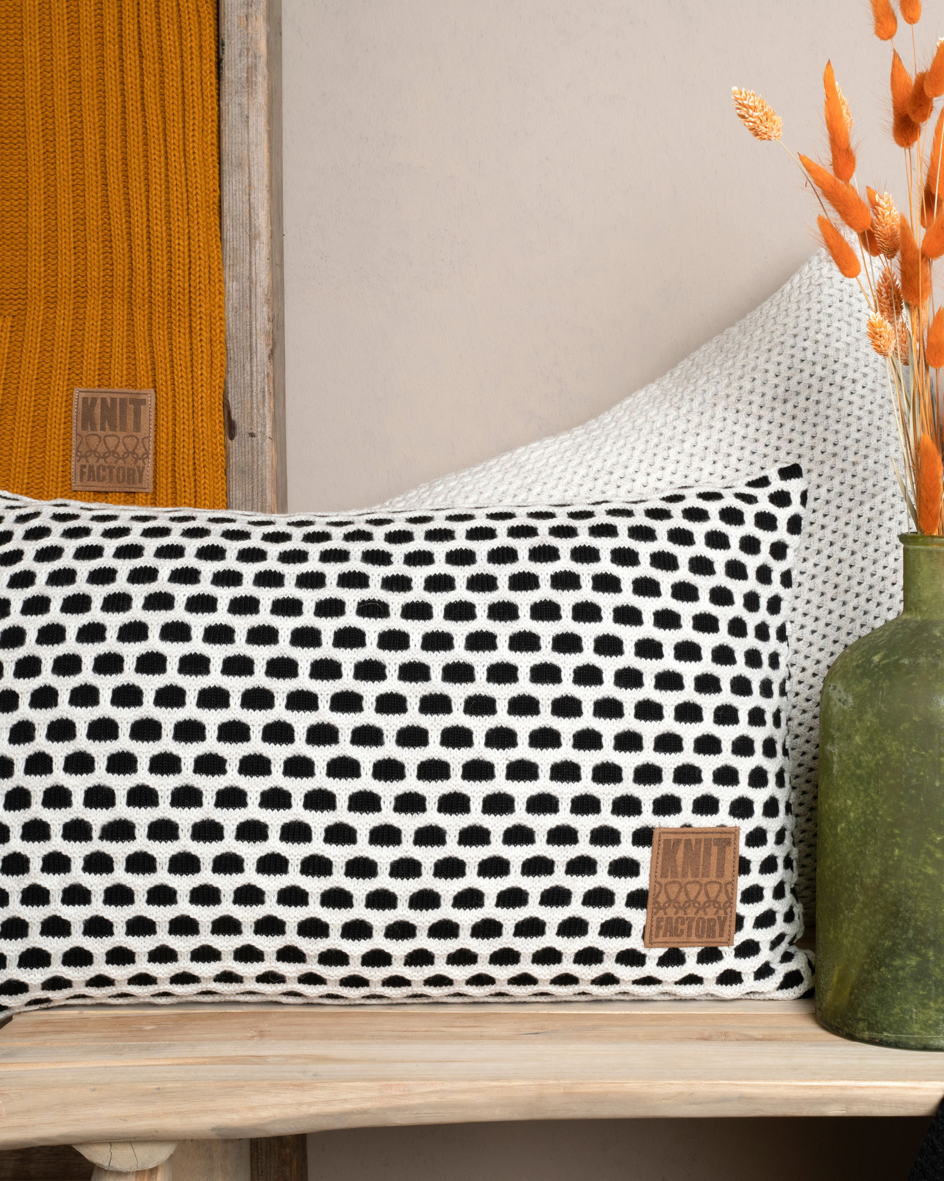 Mila Kissen Beige/Marron - 60x40