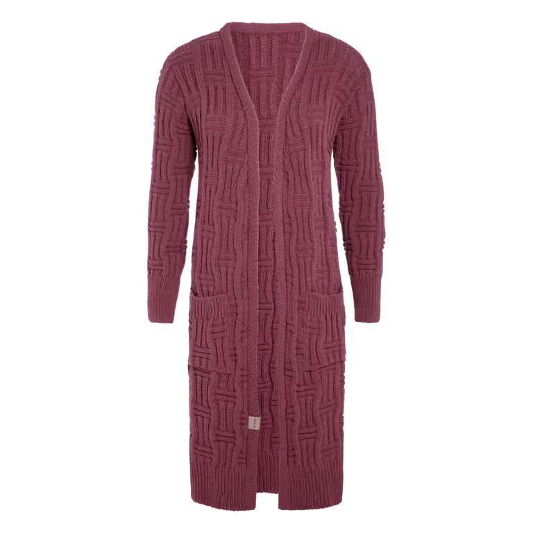 Bobby Lange Strickjacke Stone Red - 40/42 - Mit Taschen