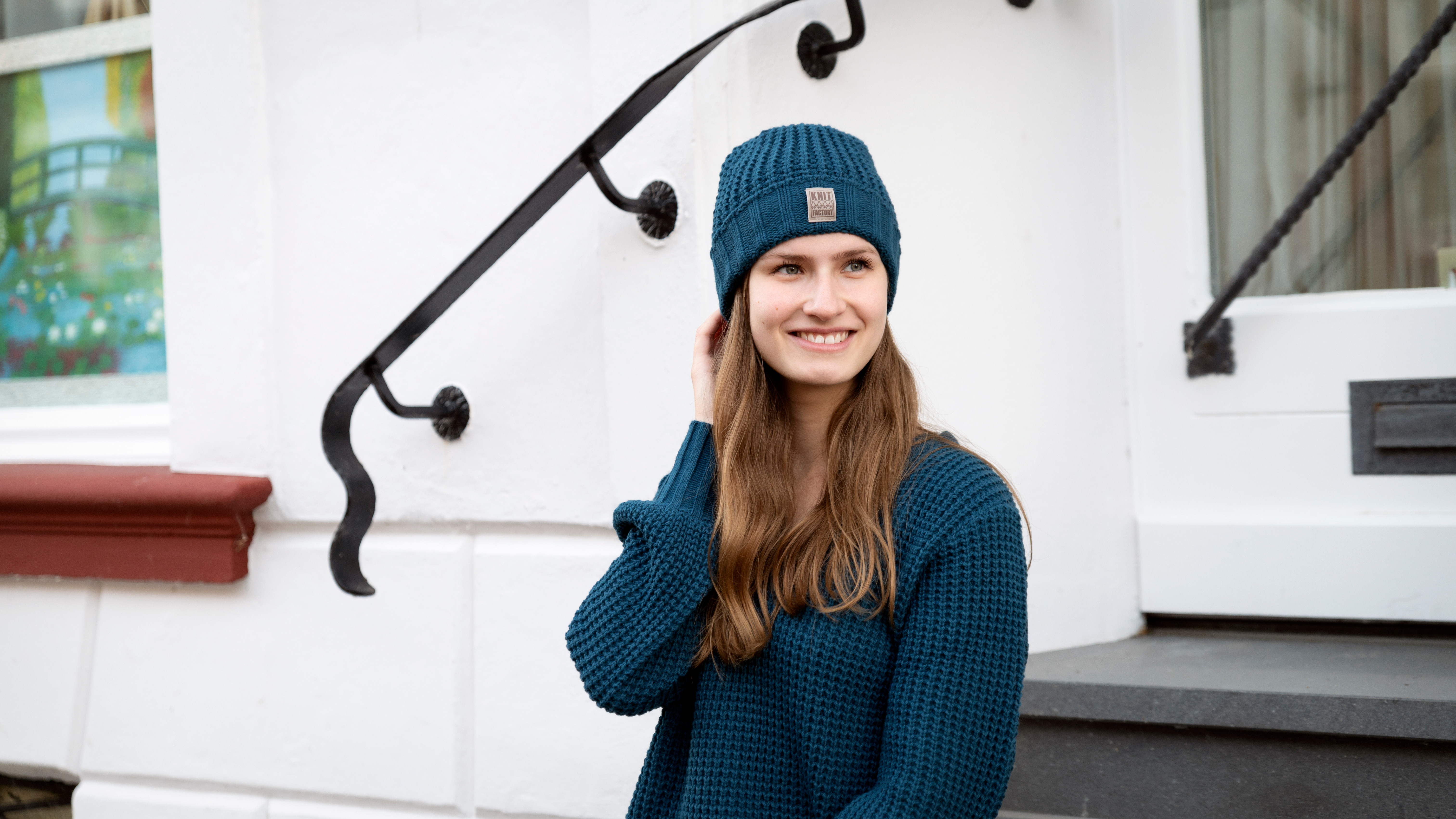 Robin Strickkleid Grau - 40/42 - V-Ausschnitt