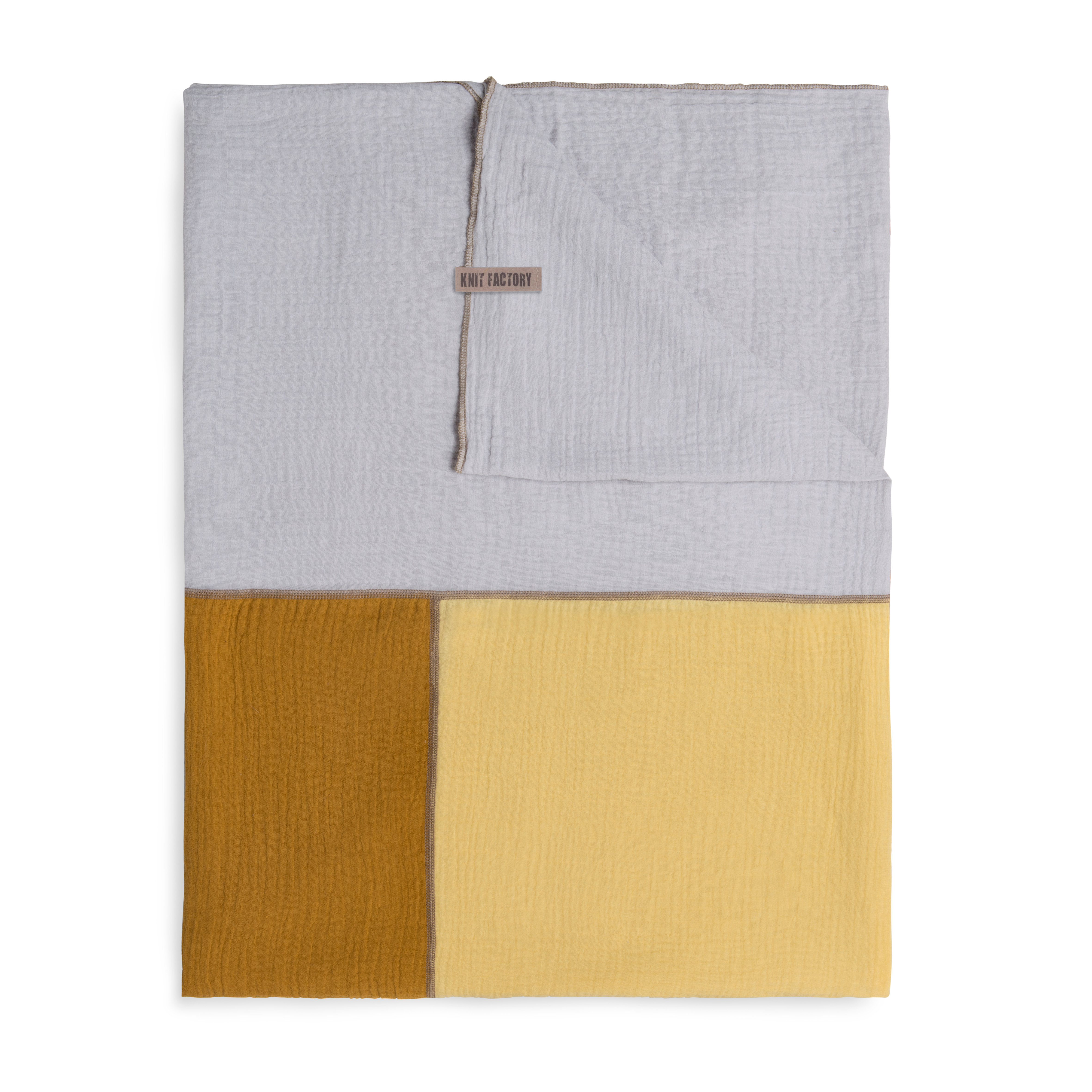 Fay Pareo - XL Musselintuch - Strandtuch Ocker/Citrus