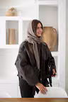 Blake Hooded Scarf Beige