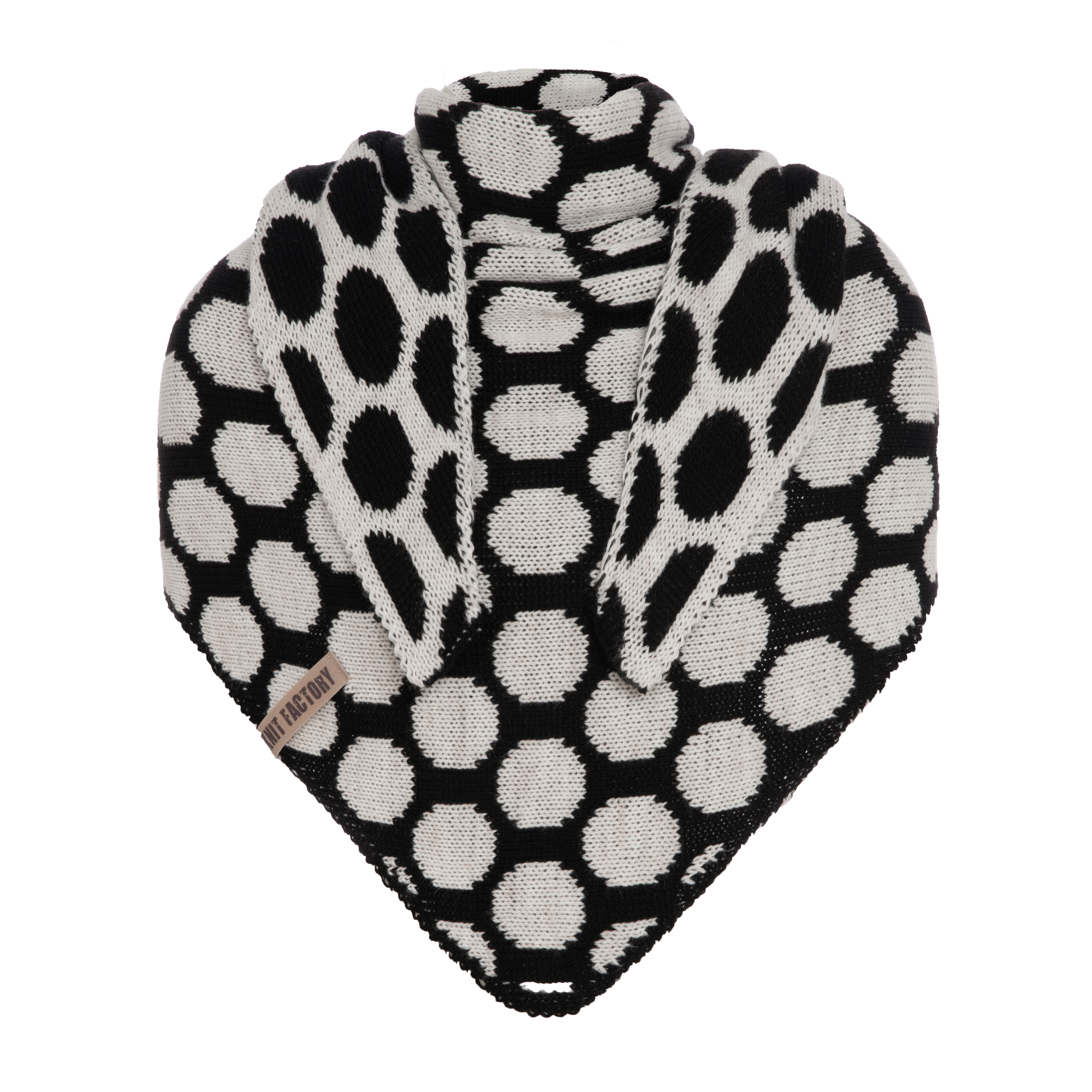 Liva Triangle Scarf Black/Beige