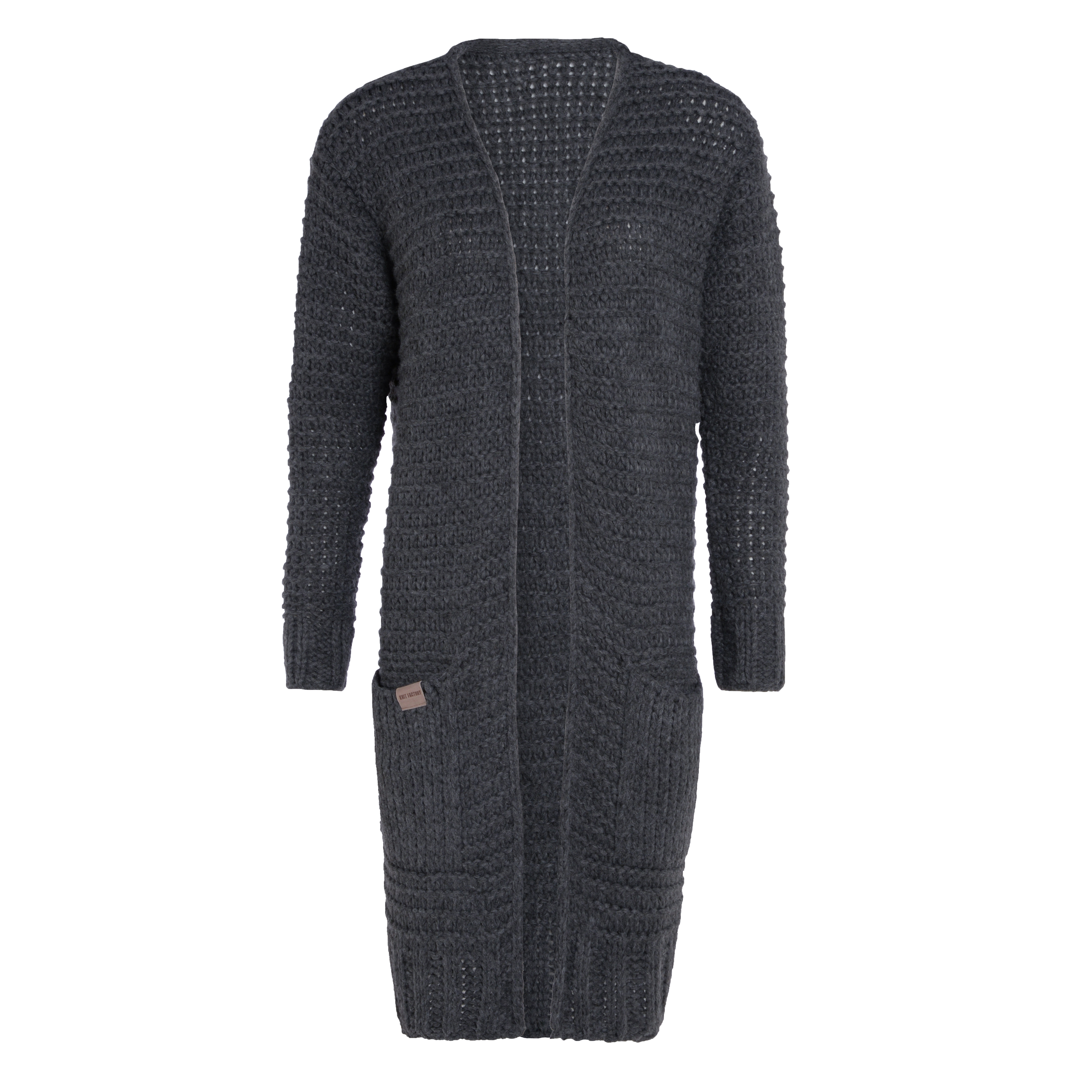 Alex Lang Gebreid Vest Antraciet - 36/38