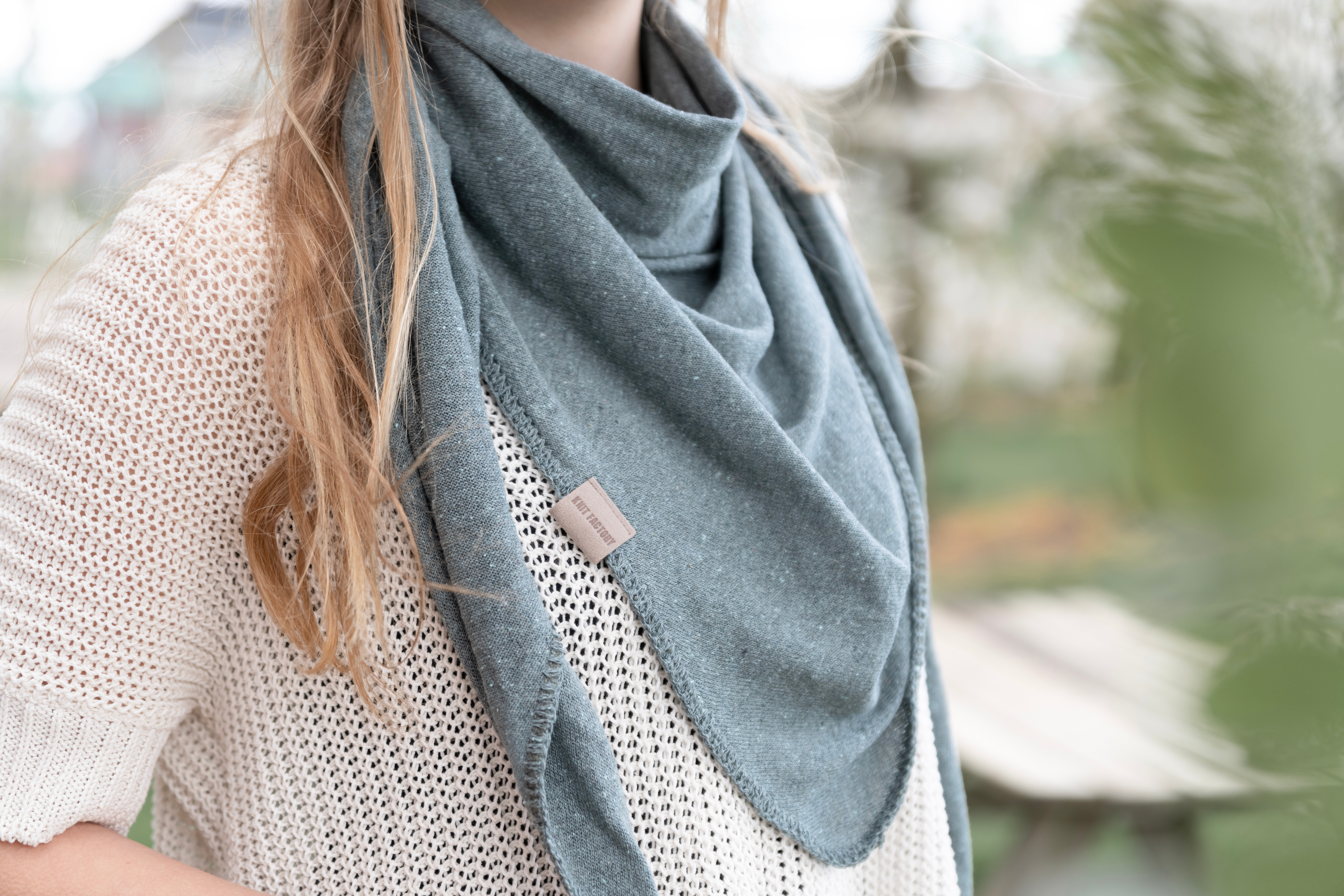 Iris Triangle Scarf Indigo