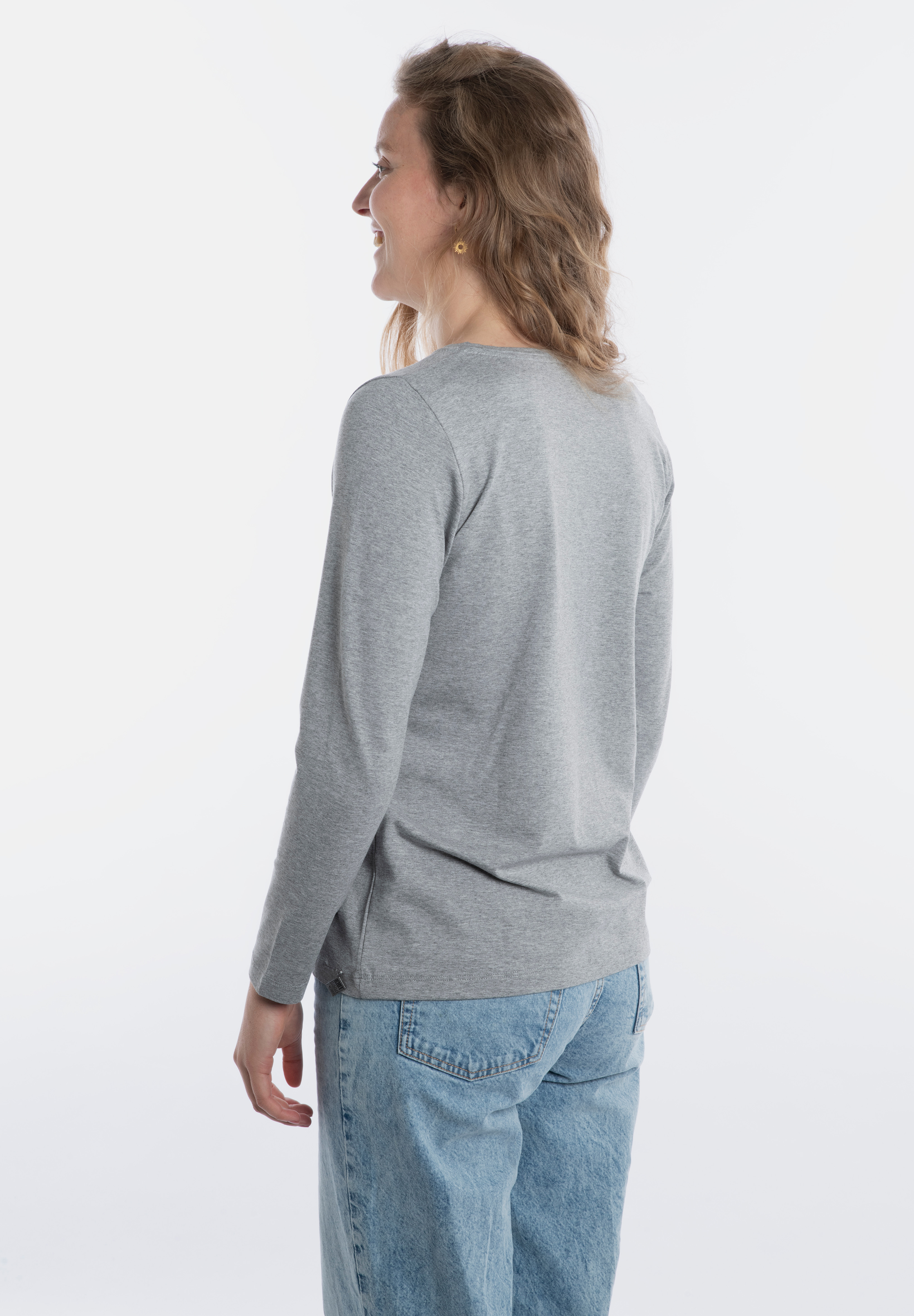 Lily Shirt Licht Grijs - L - Lange Mouwen