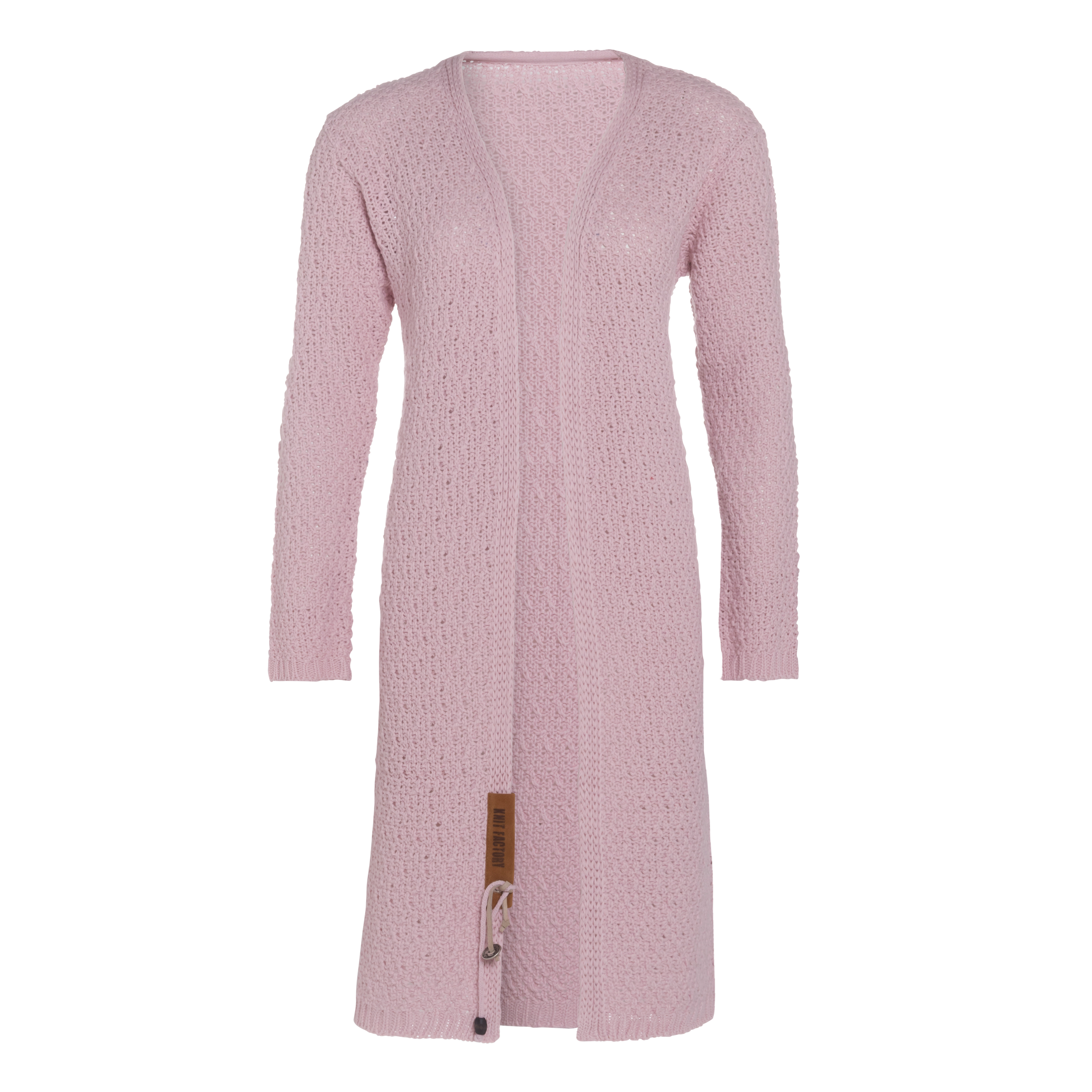 Luna Lang Gebreid Vest Roze - 36/38
