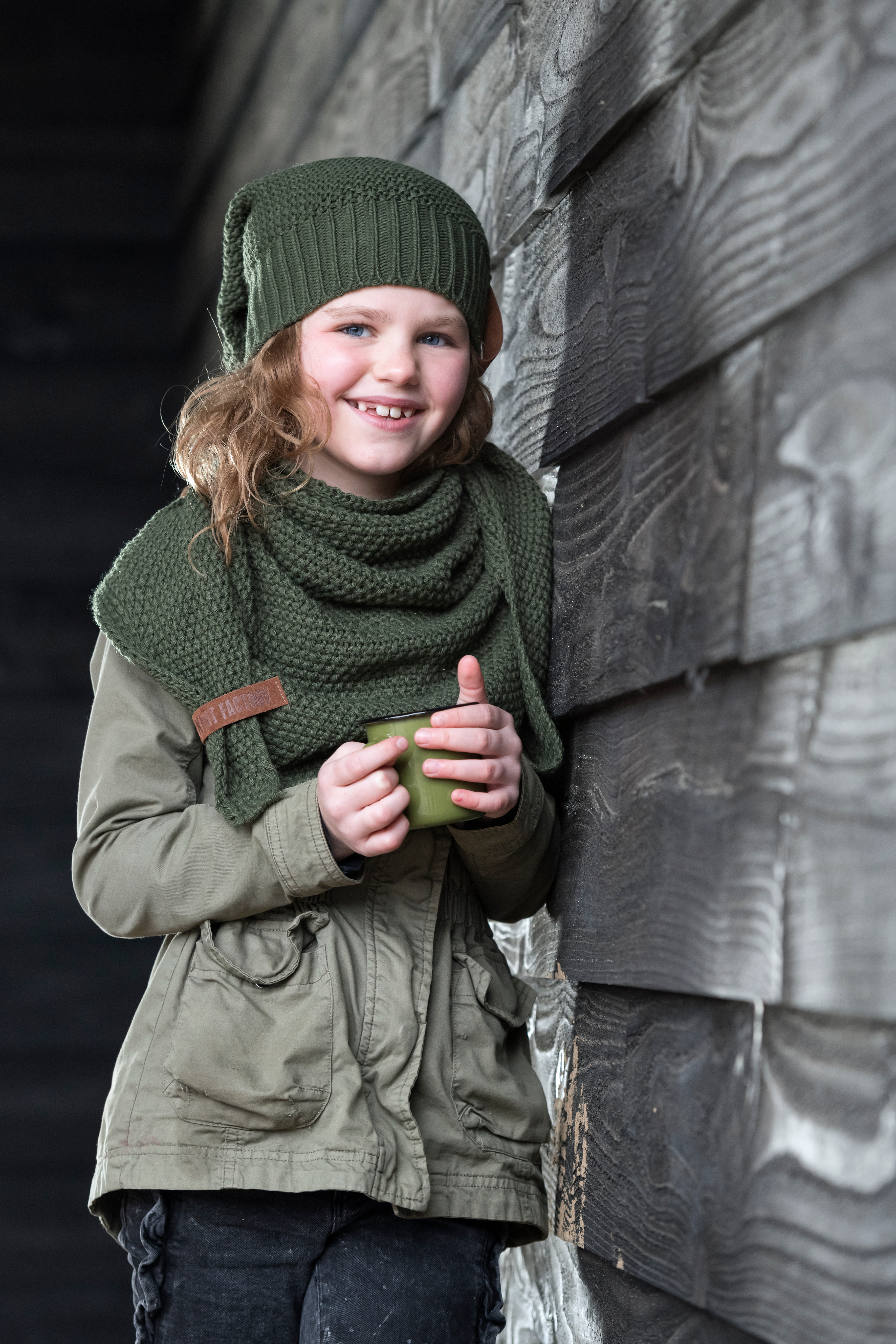 Coco Dreiecksschal Junior Khaki