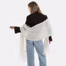 Reese Scarf Beige - With loop and fringes