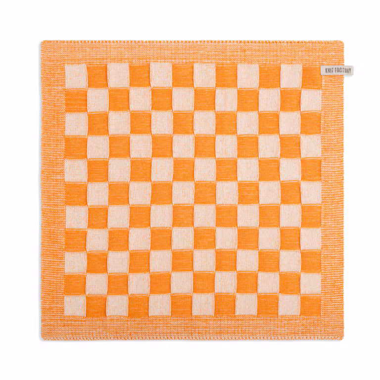 Küchentuch Block Ecru/Orange