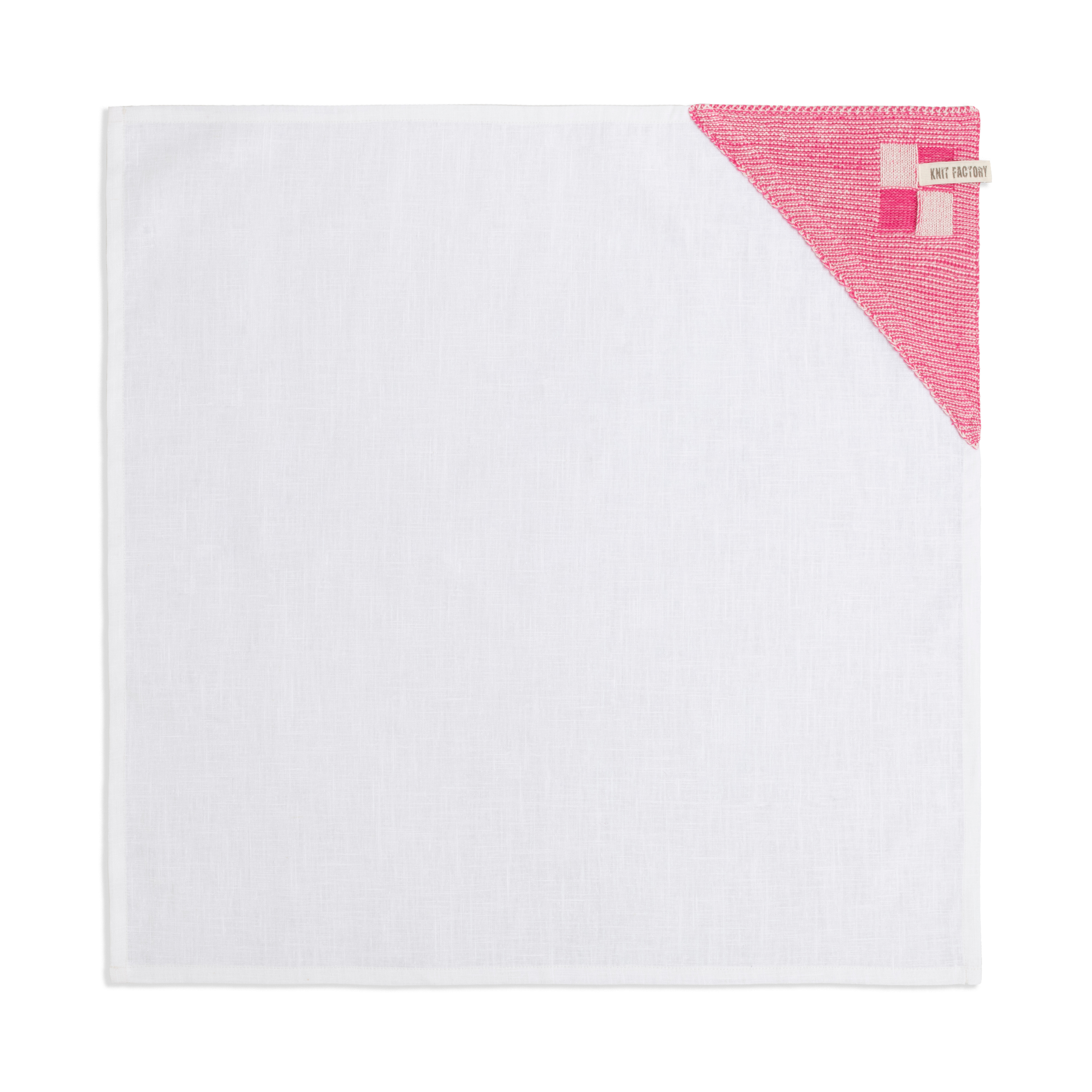 Geschirrtuch Block Ecru/Fuchsia
