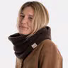 Milan Écharpe Tube Marron Foncé
