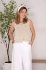 Lumi Gebreid Gilet Sunset Orange - 36/38