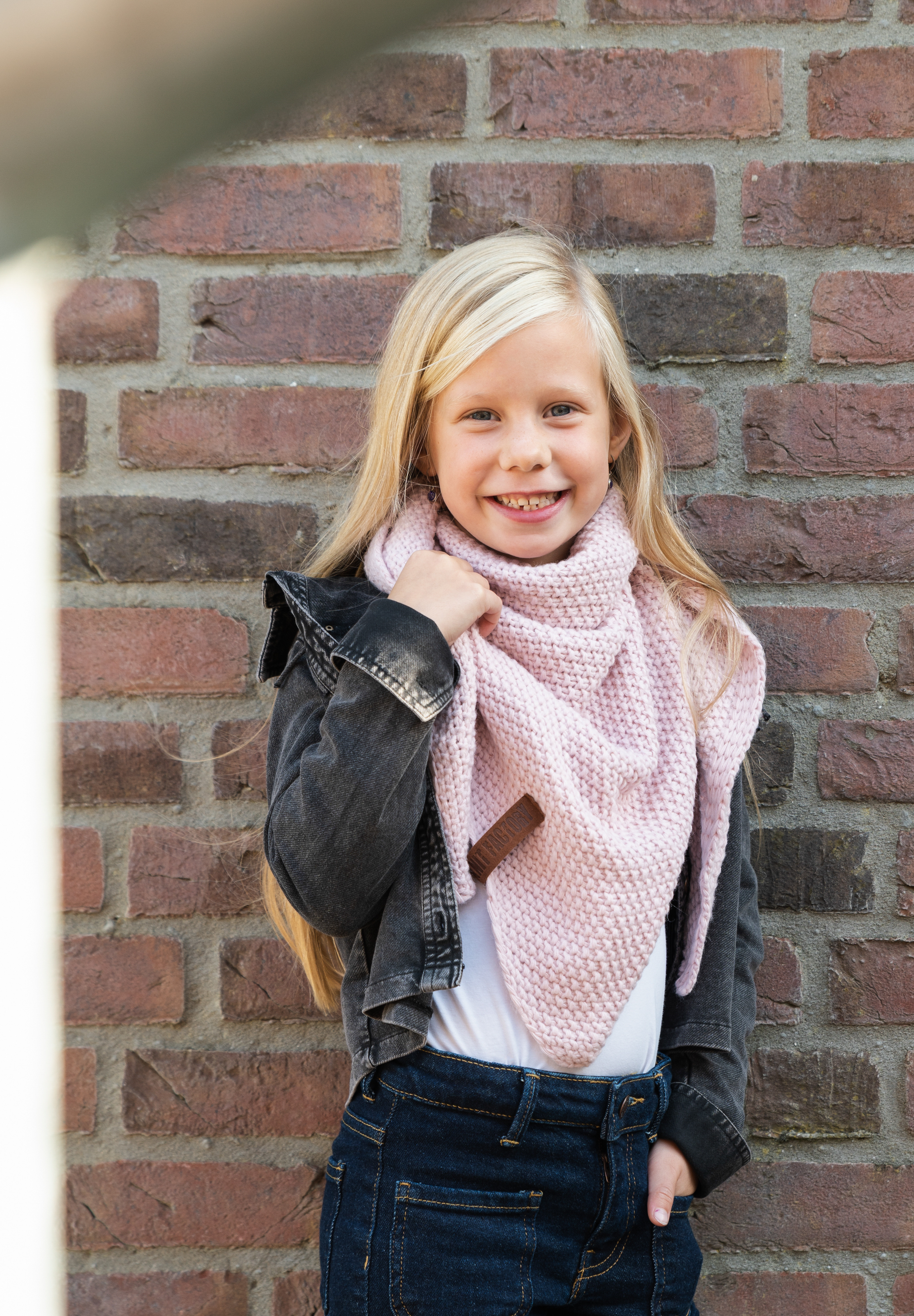 Coco Triangle Scarf Junior Pink Coco Triangle Scarf Junior Pink