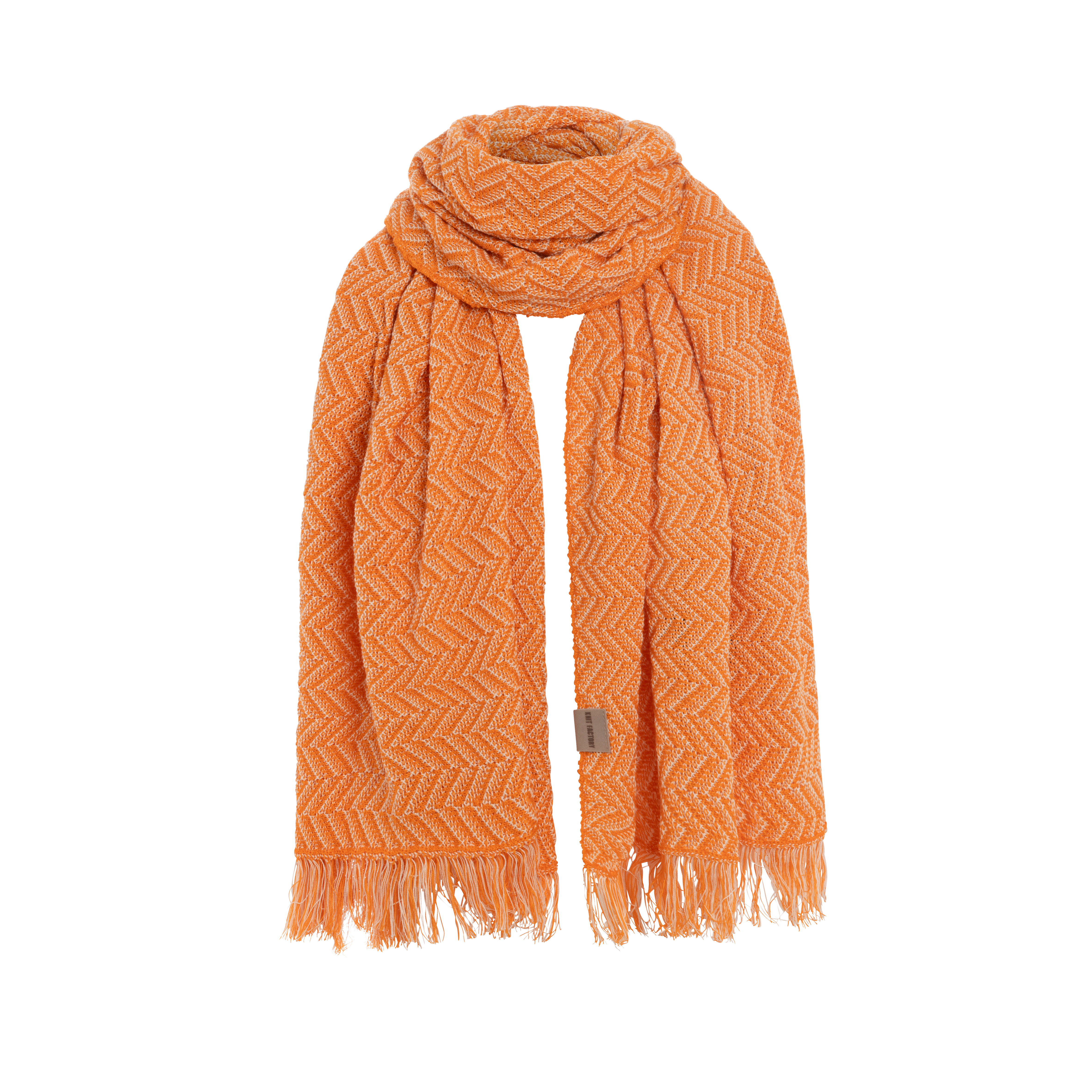 Soleil Scarf Ecru/Orange
