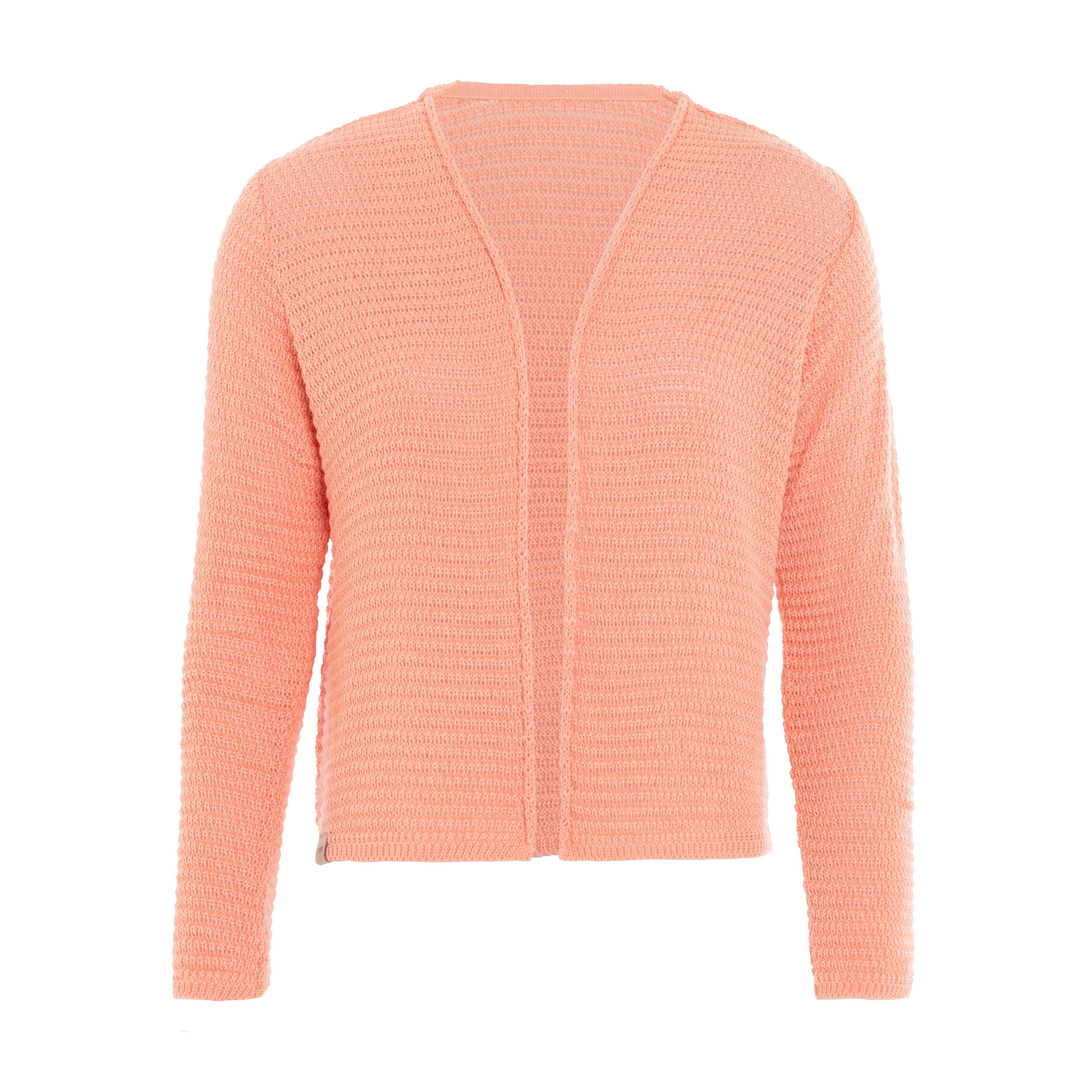 Isa Kort Gebreid Vest Apricot - 36/38
