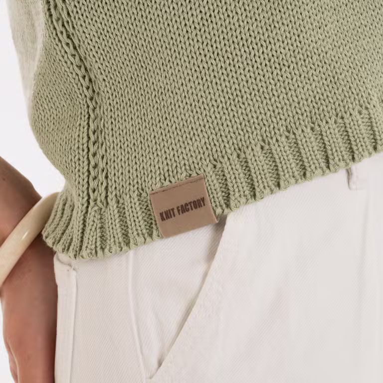 Lumi Knitted Gilet Olive Mist - 36/38