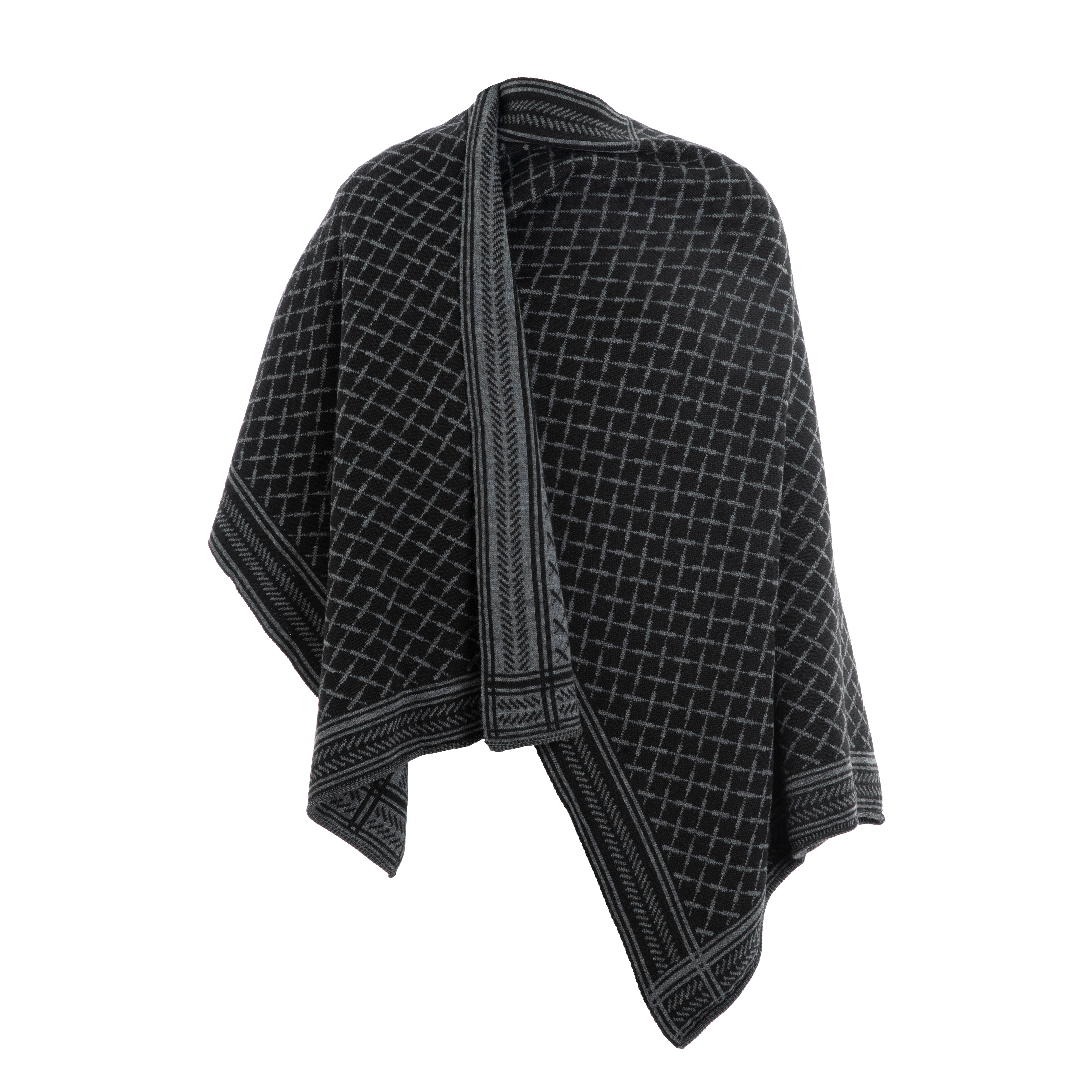 Dusk Poncho Cape Schwarz/Anthrazit