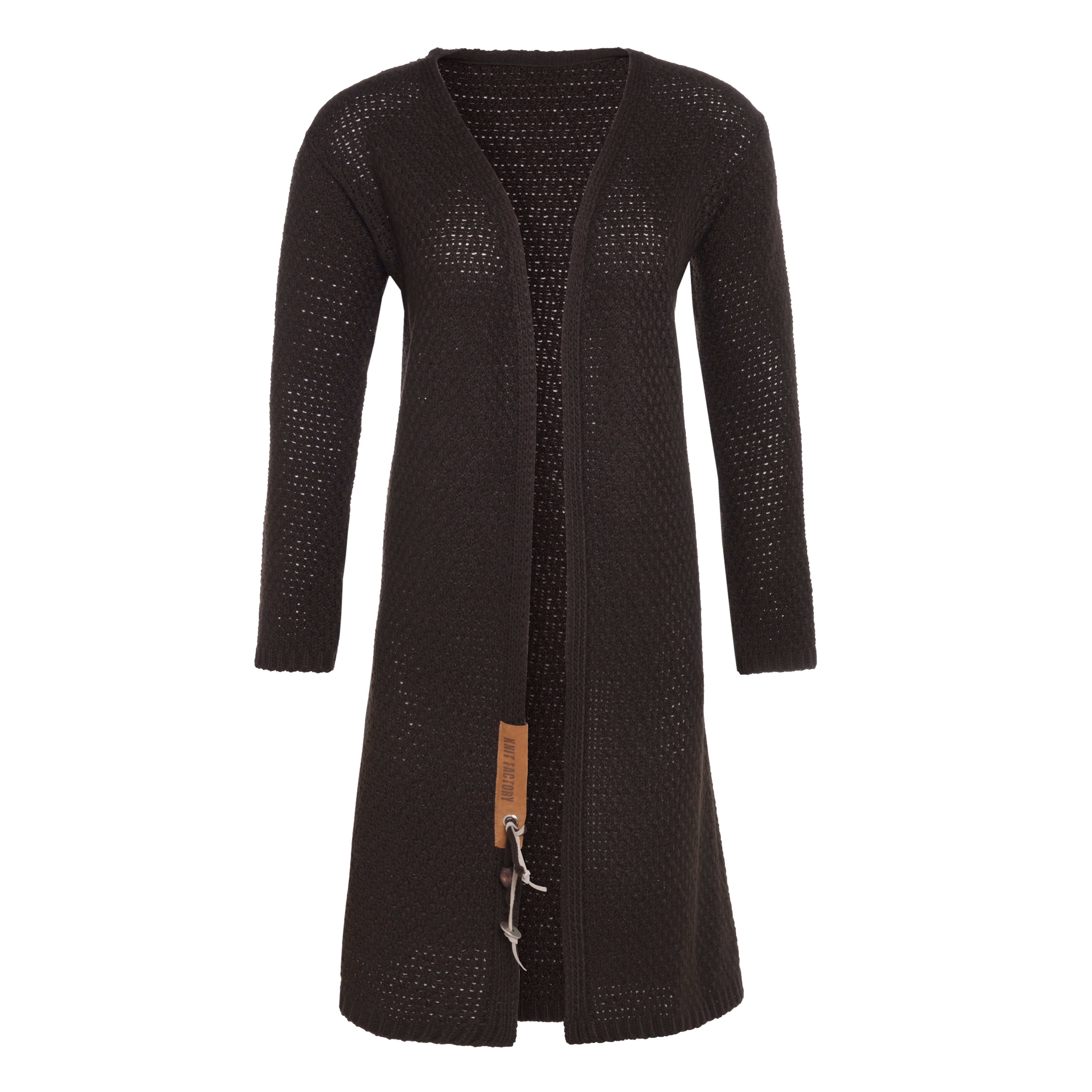 Luna Lange Strickjacke Dunkelbraun - 36/38