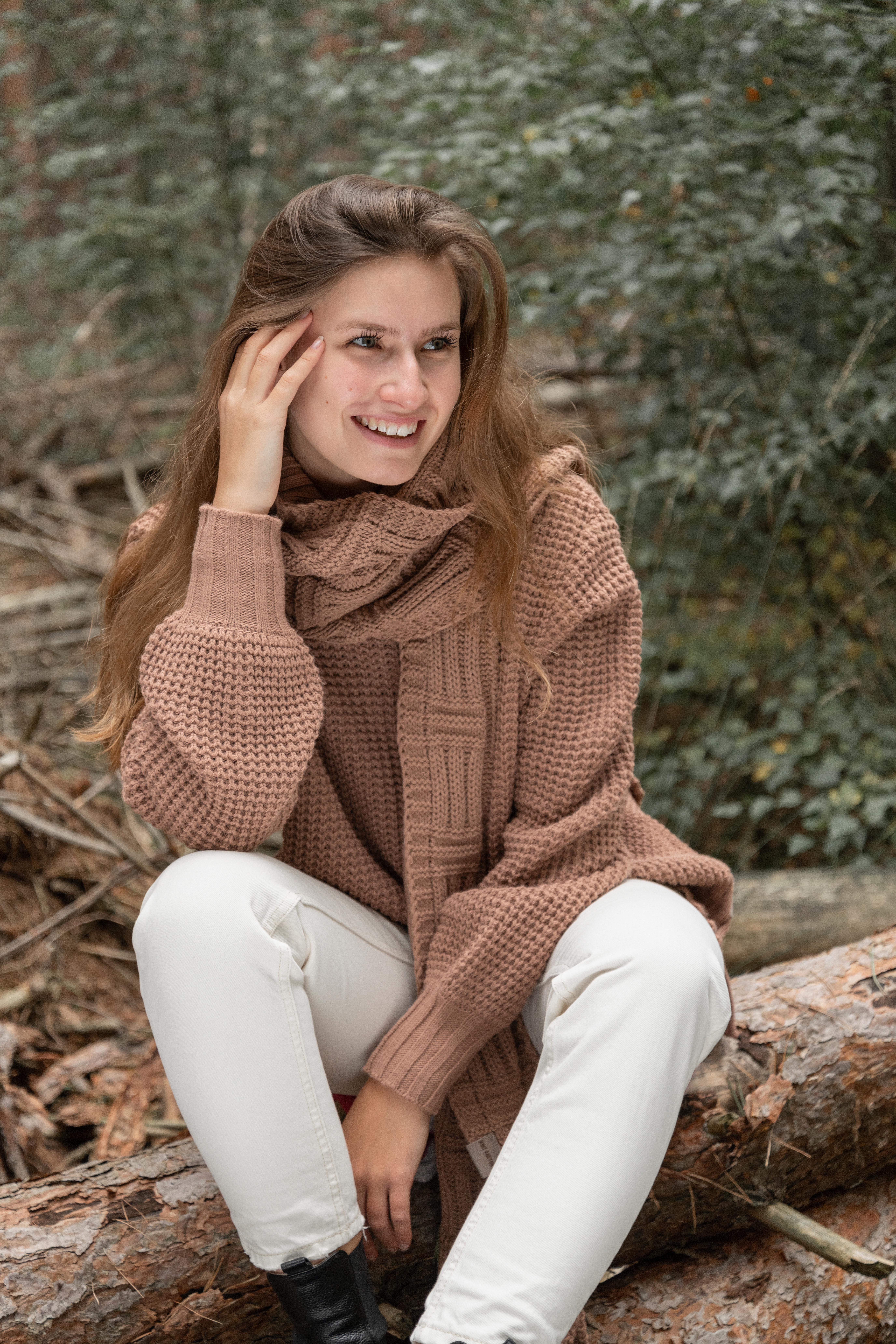 Robin Rollkragen Strickpullover Cappuccino - 36/38