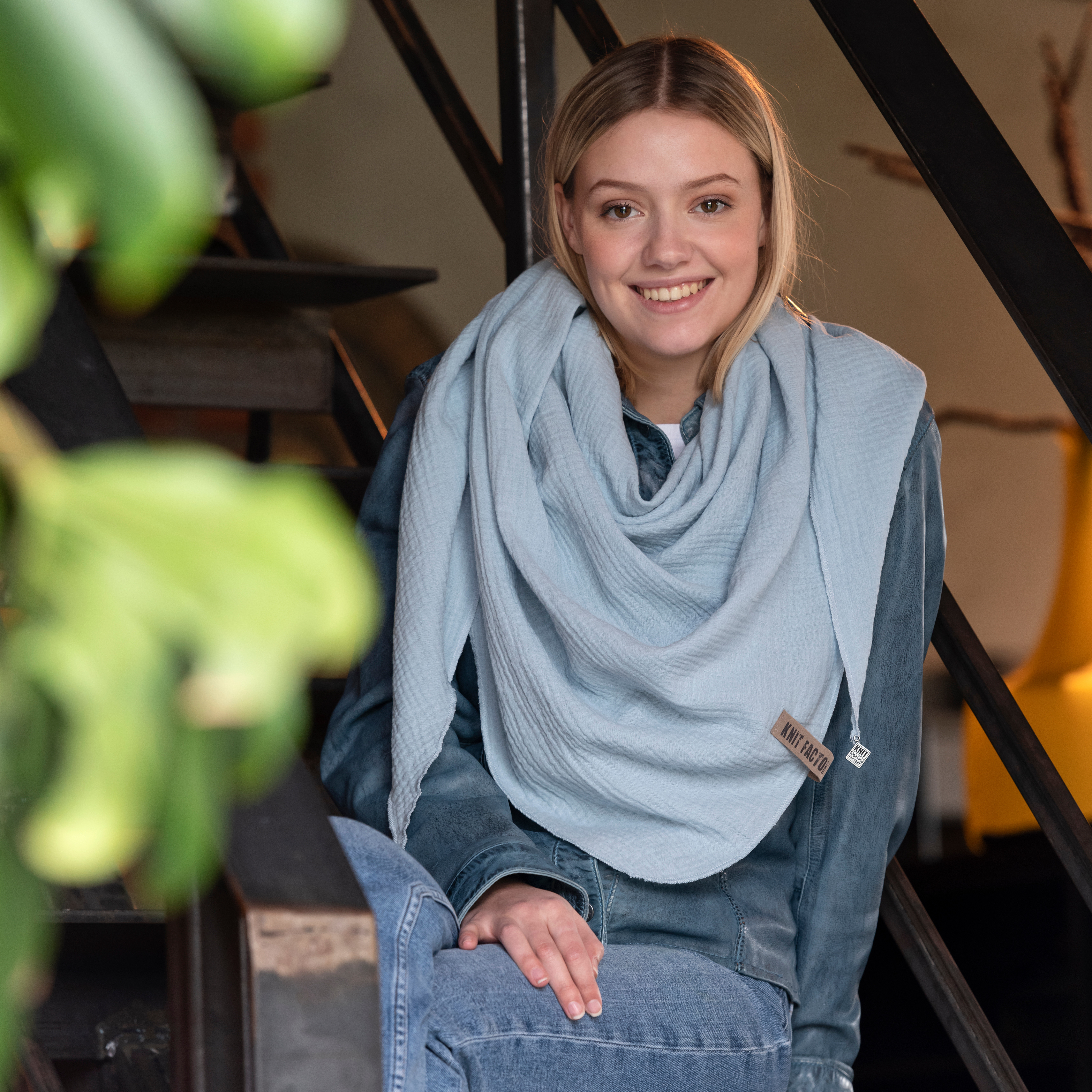 Liv Triangle Scarf Indigo