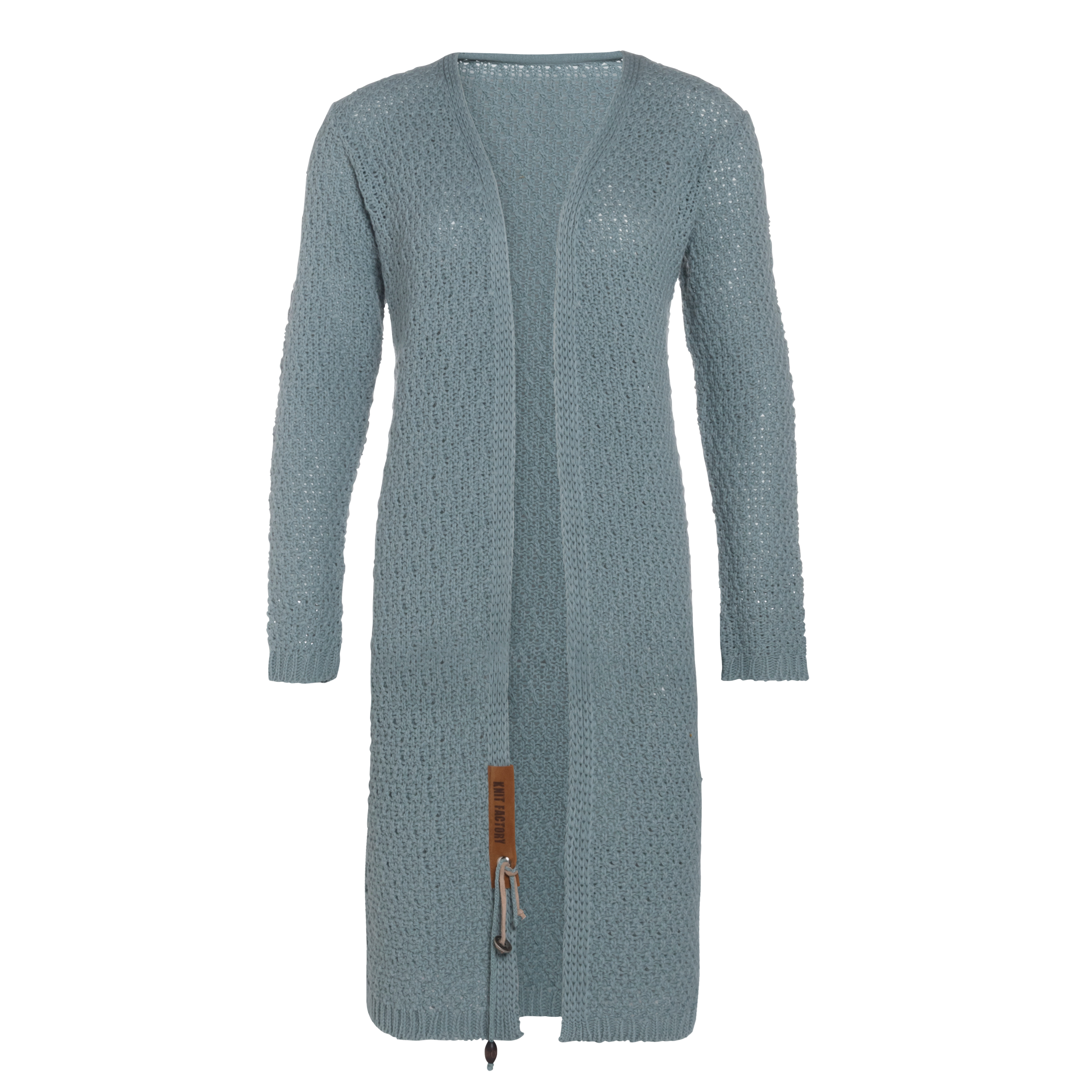 Luna Long Knitted Cardigan Stone Green - 36/38