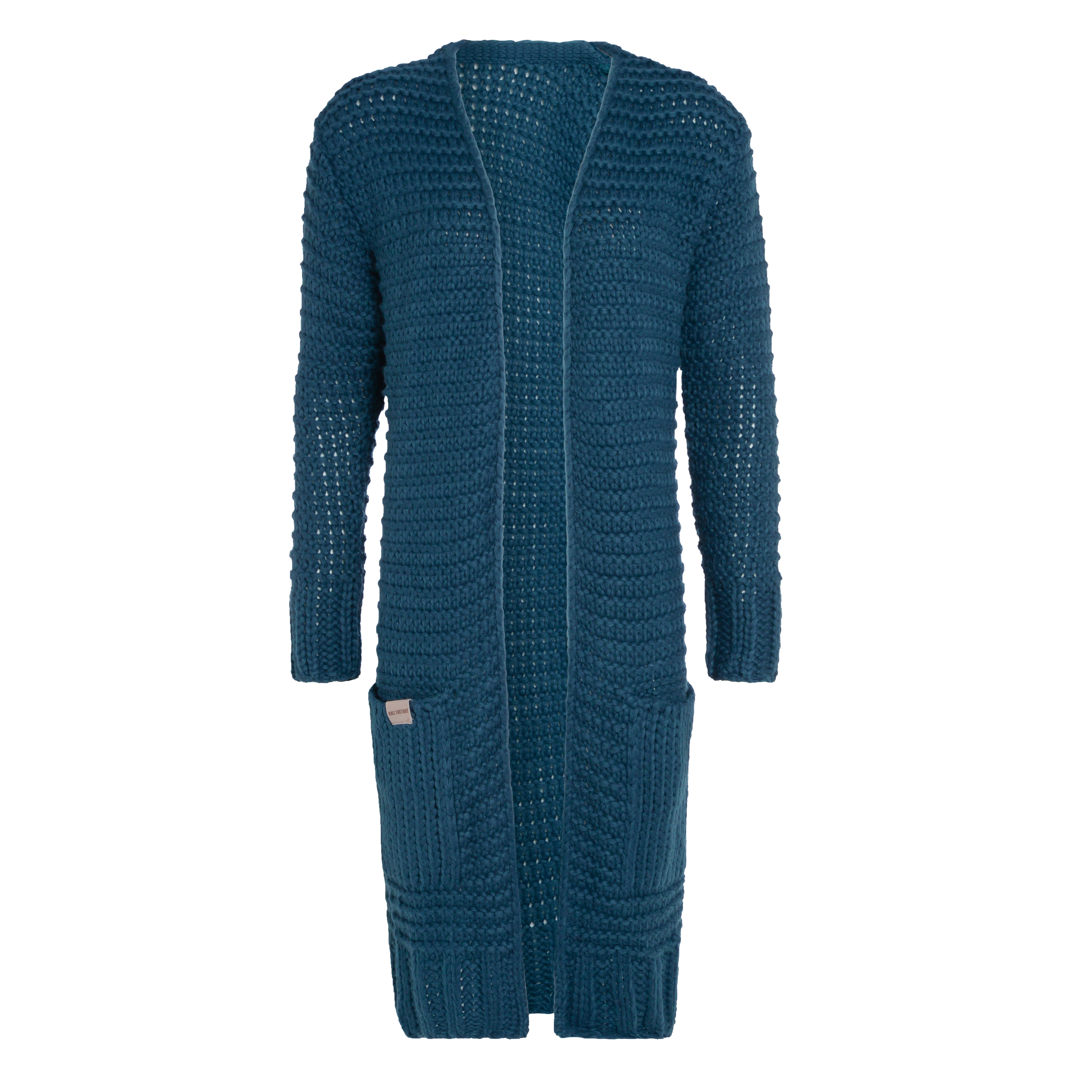 Alex Long Knitted Cardigan Petrol - 36/38