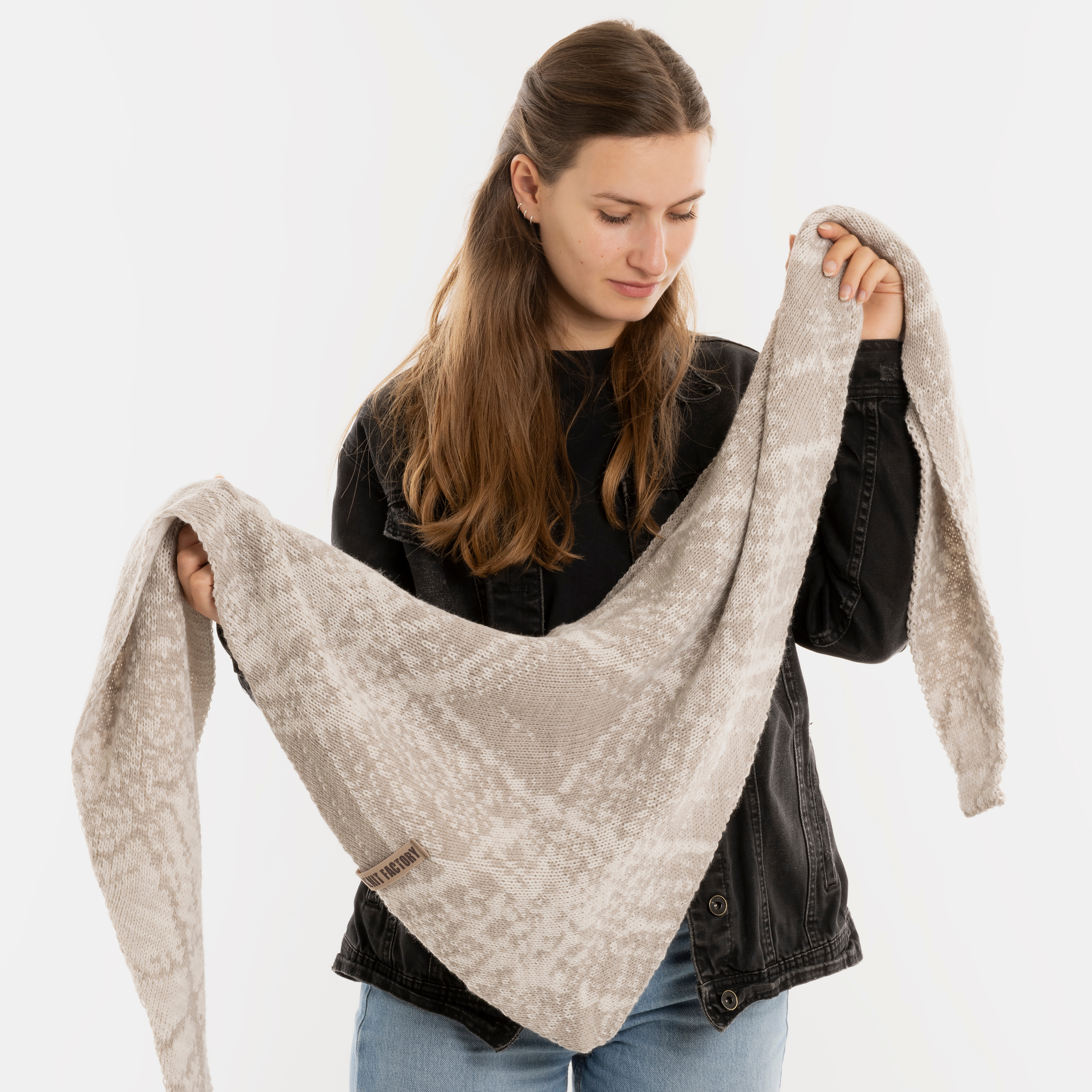Lea Dreiecksschal Beige/Iced Clay