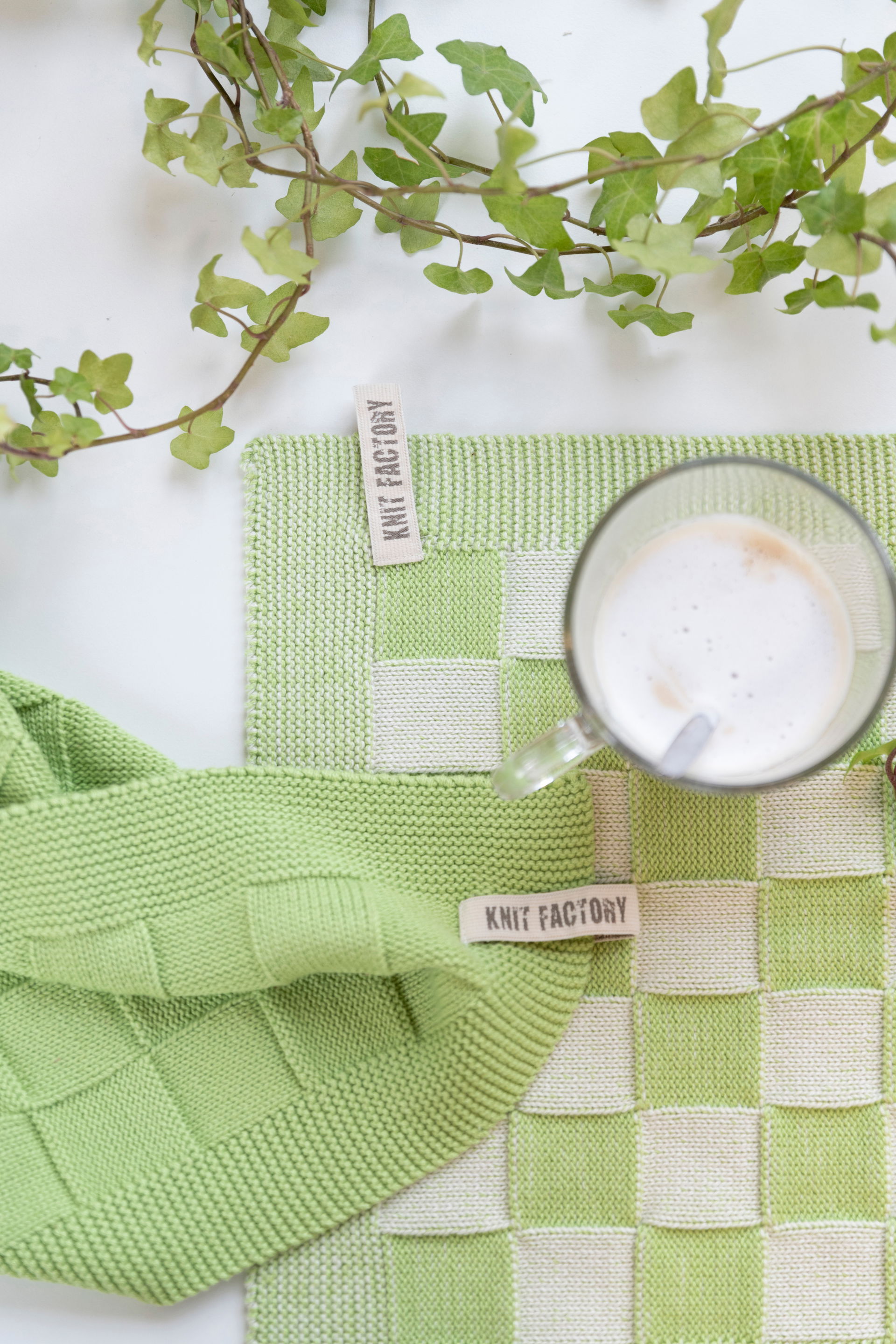 Set de Table Block Ecru/Spring Green