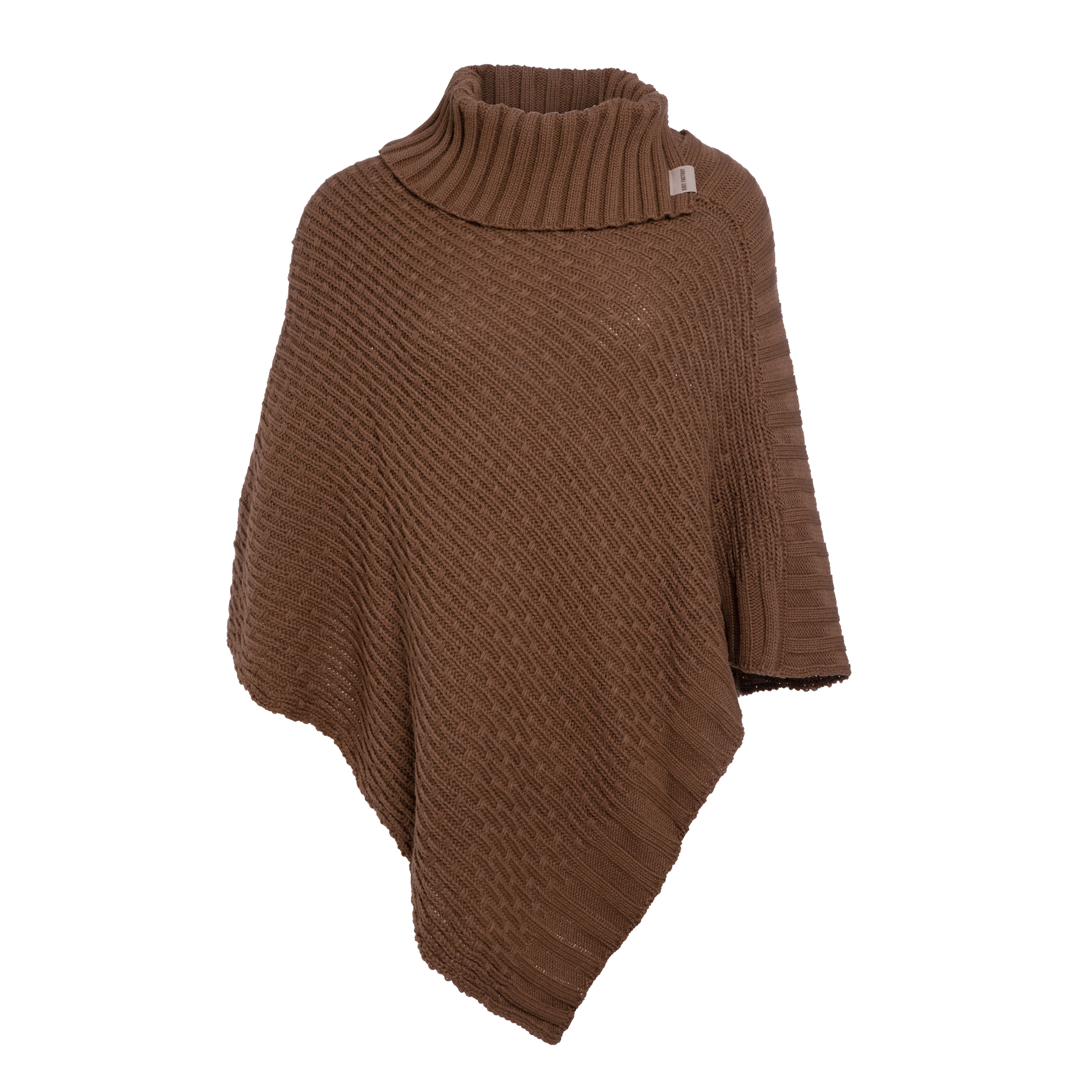 Nicky Knitted Poncho Tobacco