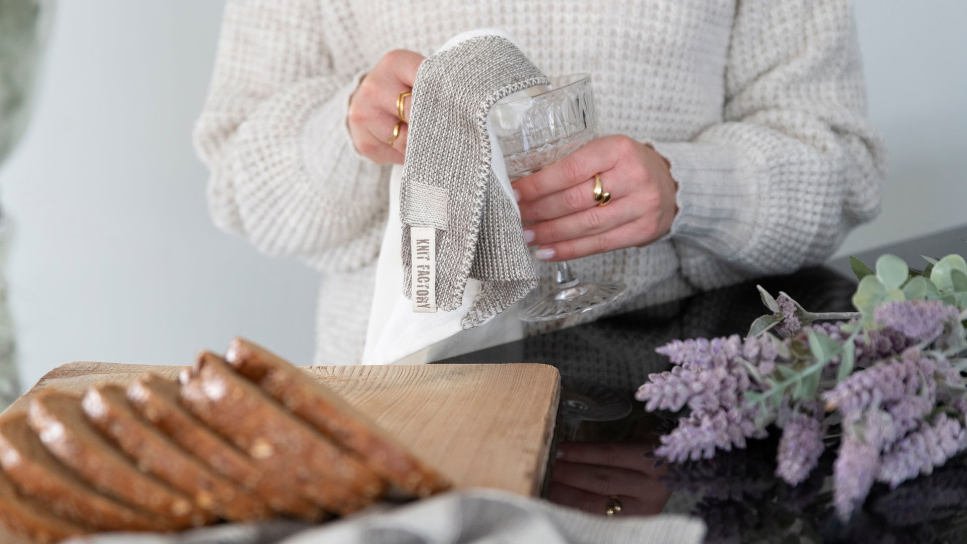 Tea-towel Block Ecru/Linen