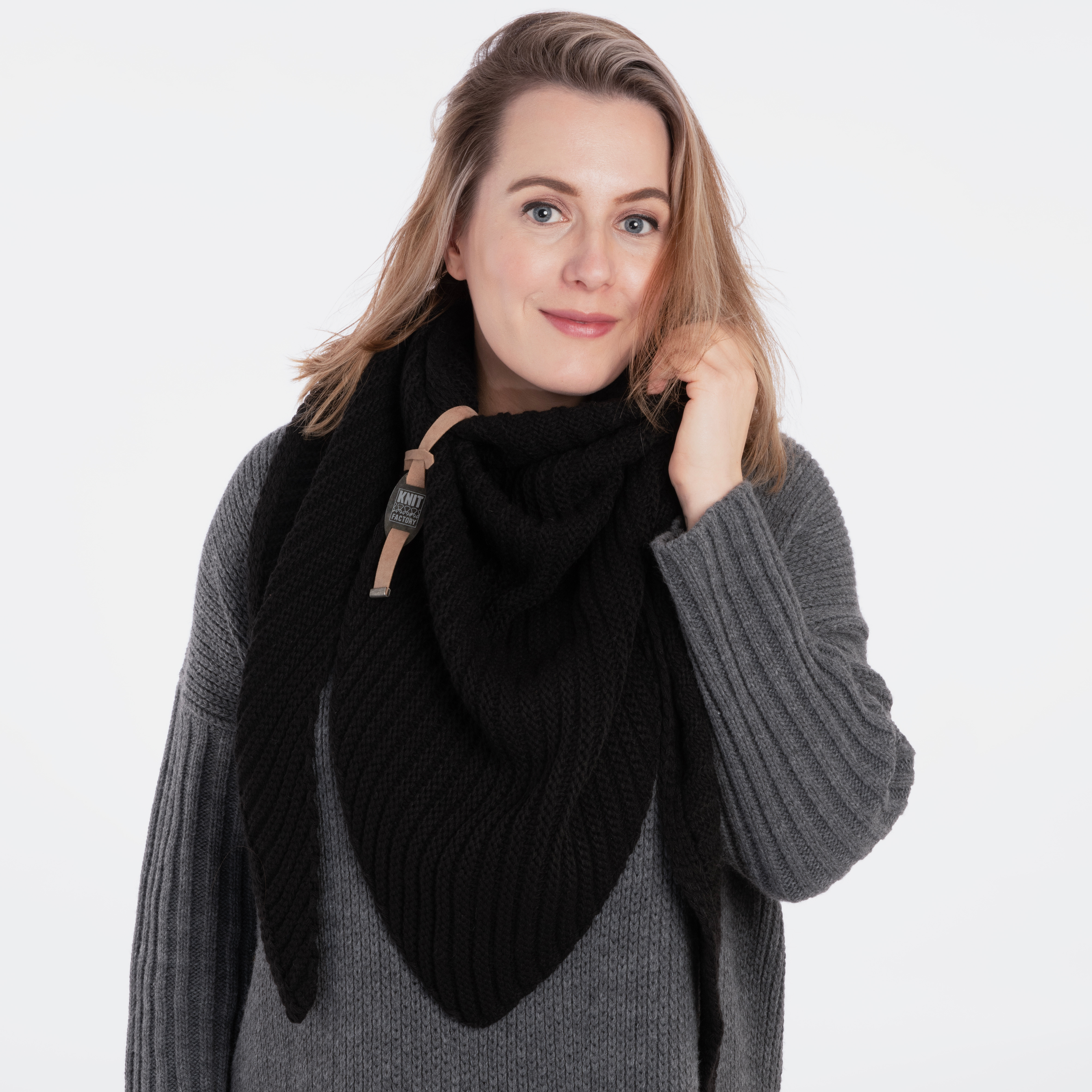 Demy Dreiecksschal Schwarz