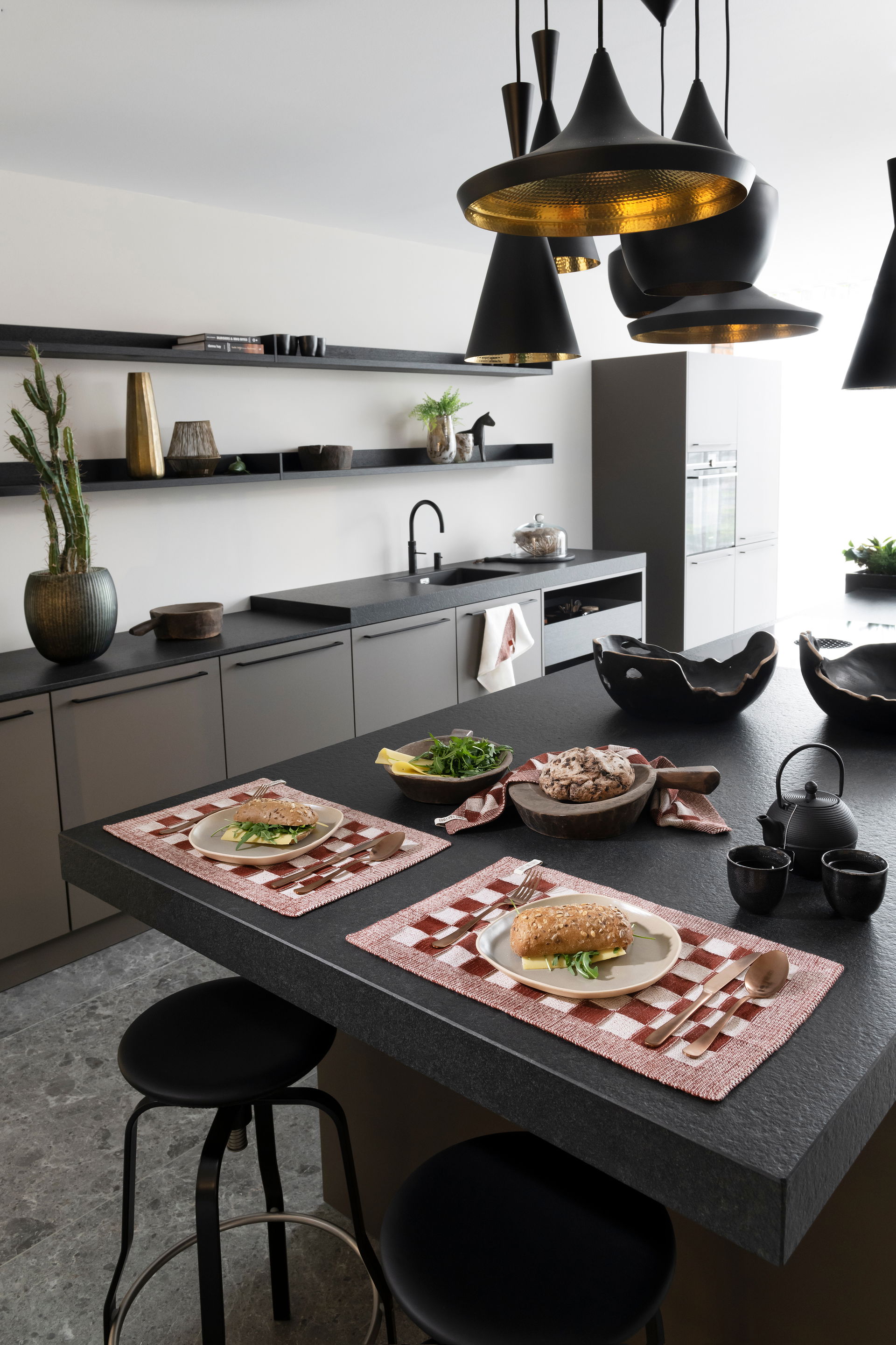 Placemat Block Ecru/Roest