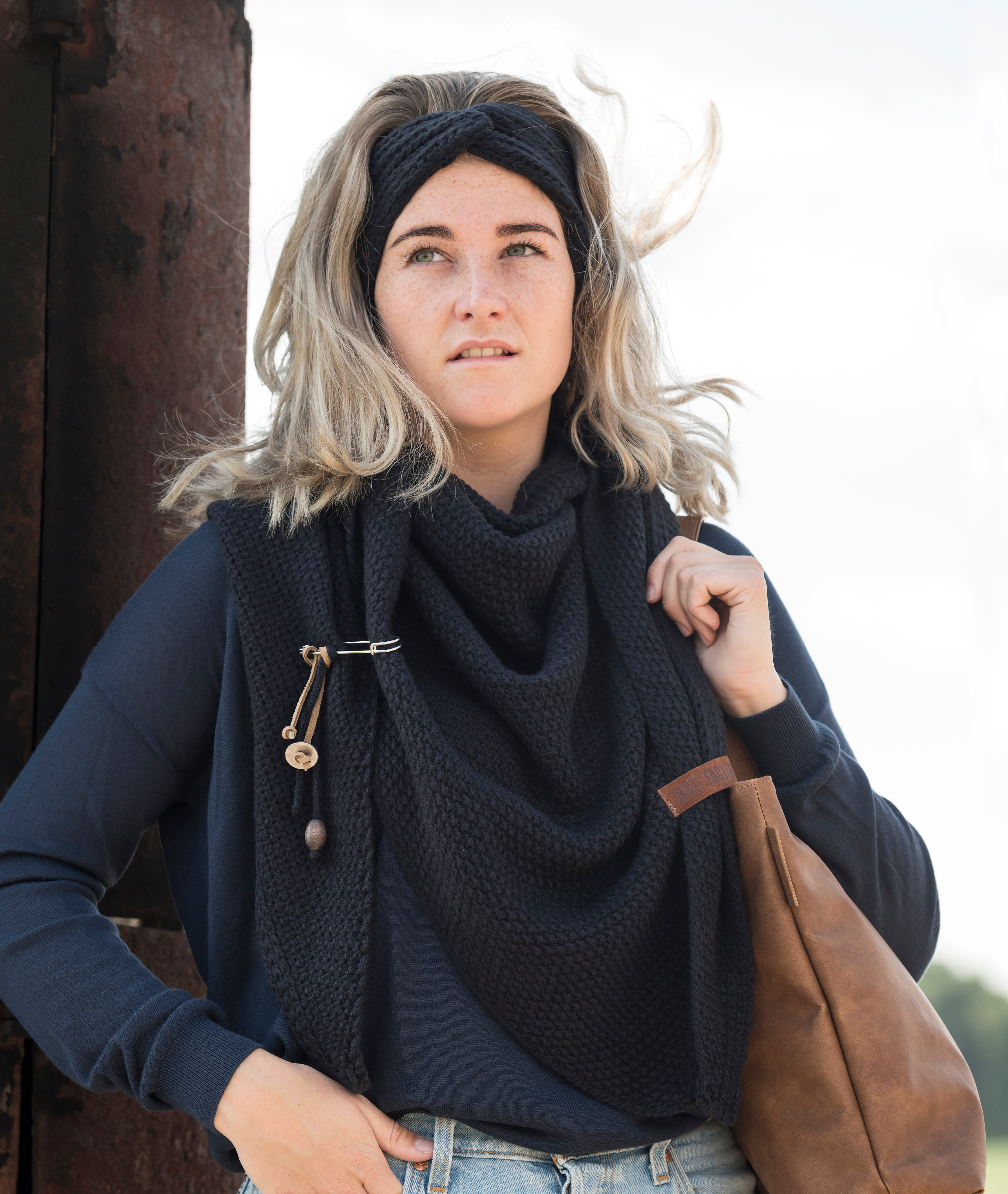 Coco Omslagdoek Navy