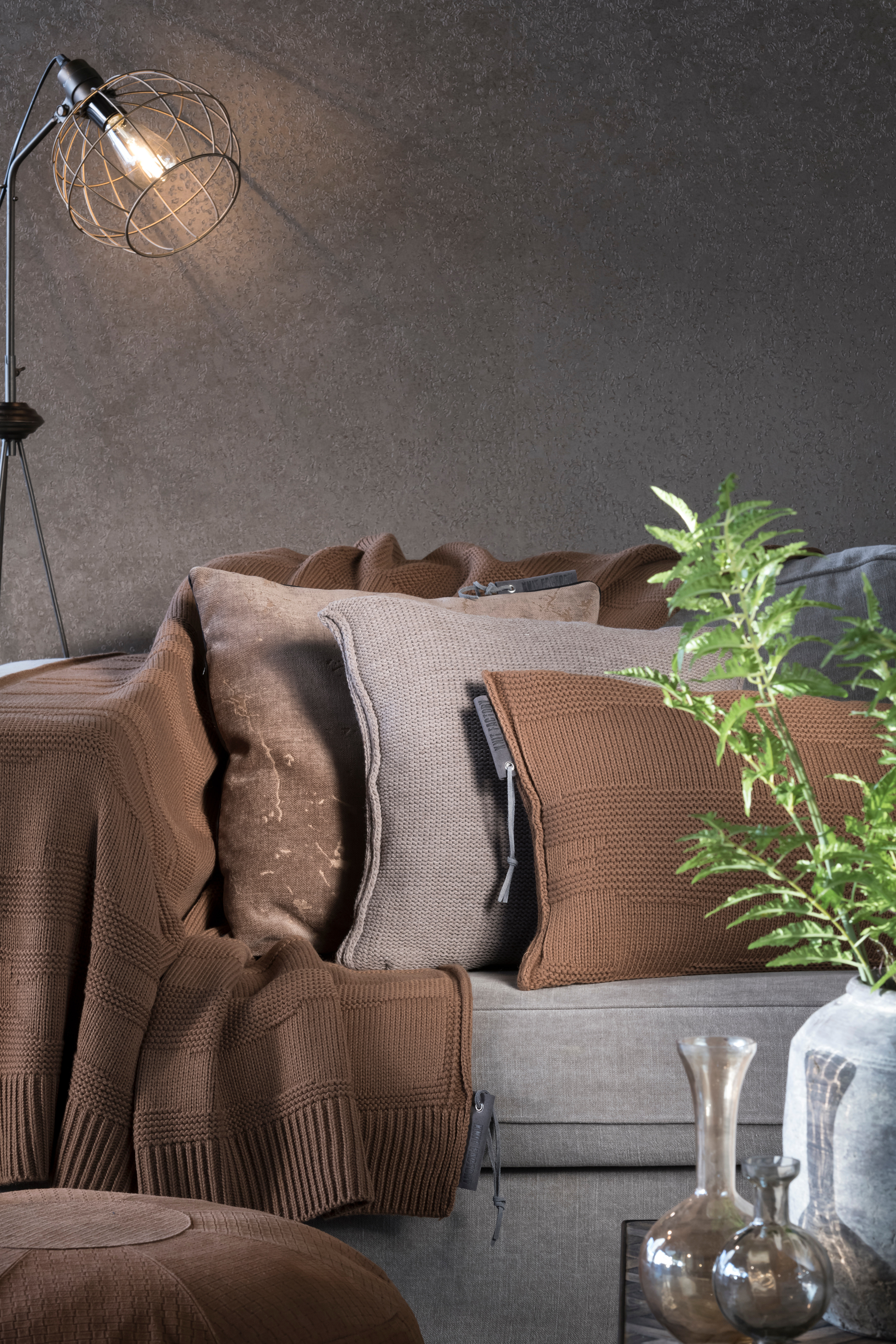 James Cushion Light Grey - 60x40