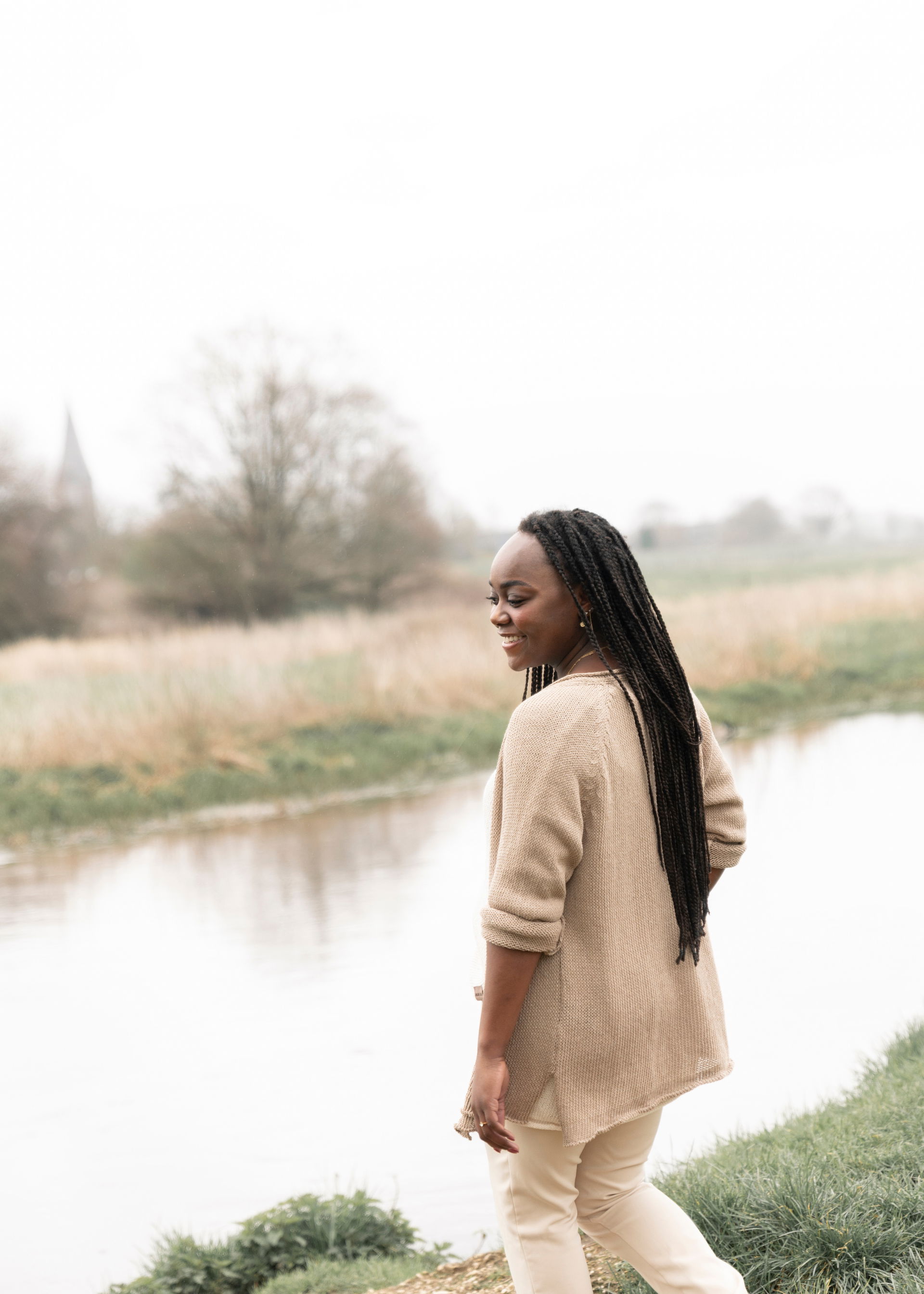 Jasmin Kort Gebreid Vest Linnen - 40/42