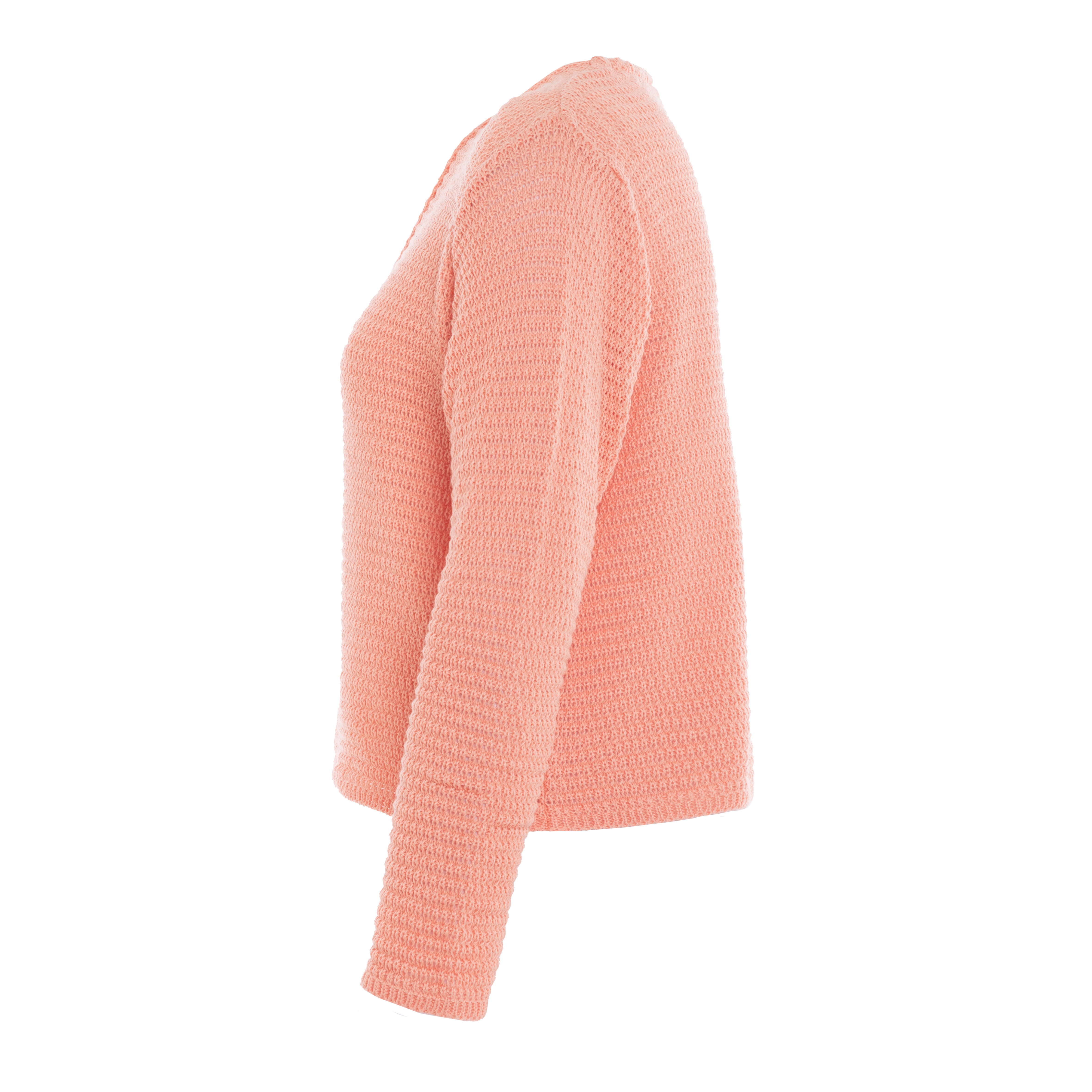 Isa Kort Gebreid Vest Apricot - 36/38