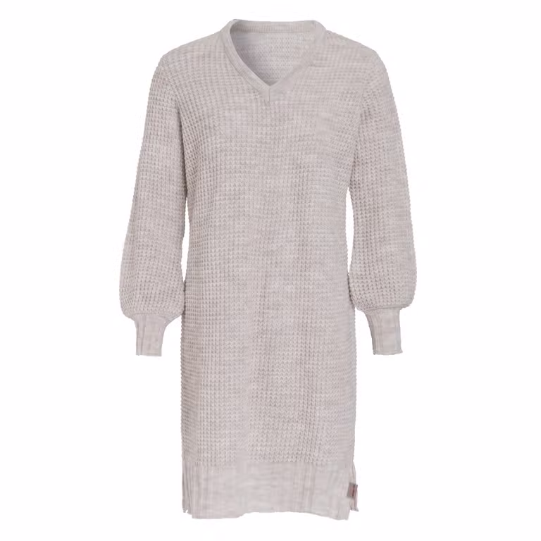 Robin Knitted Dress Beige - 40/42 - V-Neck