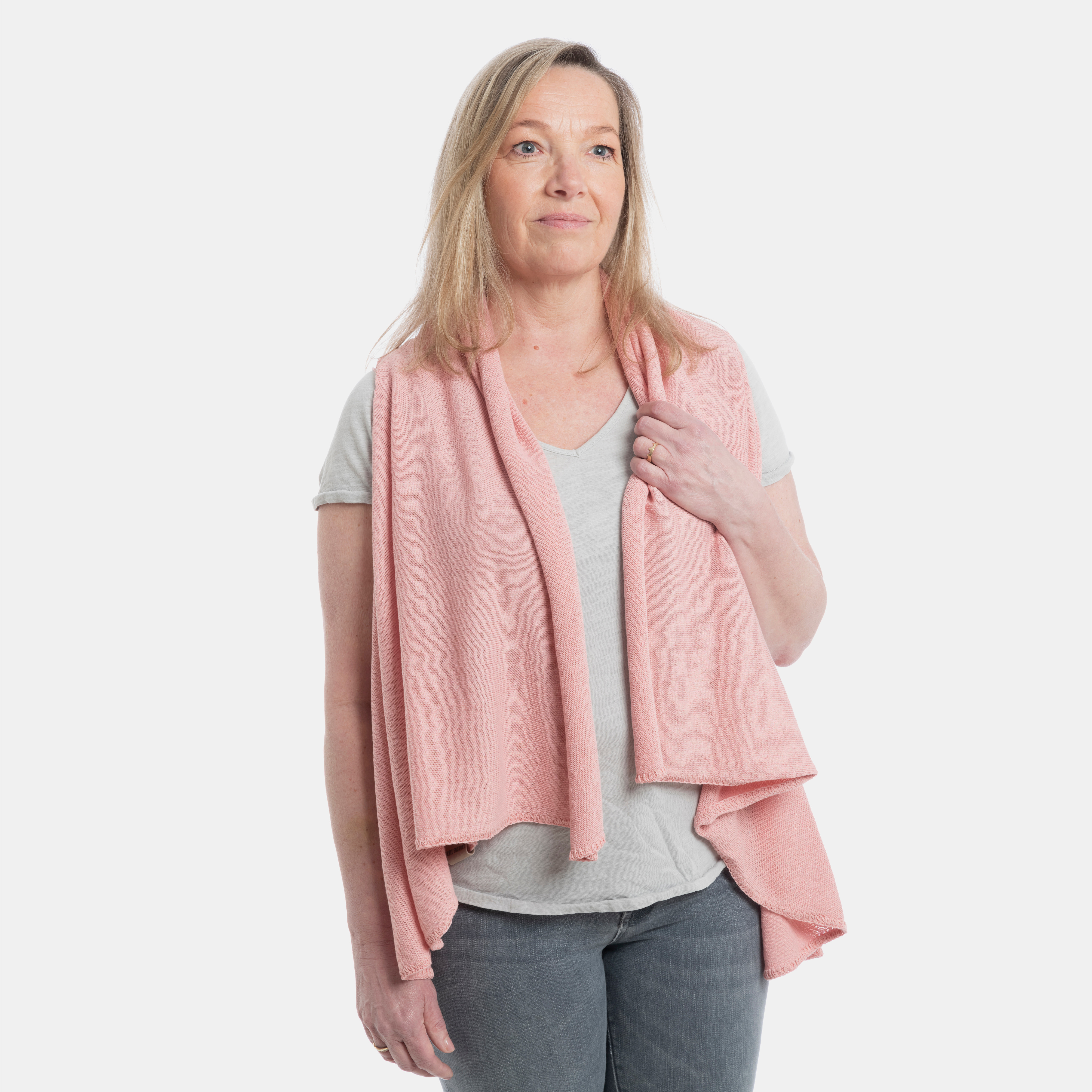 Senna Gestrickte Weste Alt Rosa