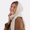 Blake Hooded Scarf Beige